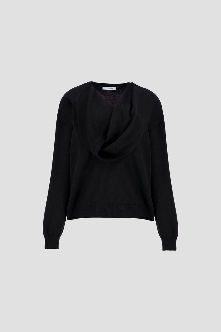 Scarf Sweater Black