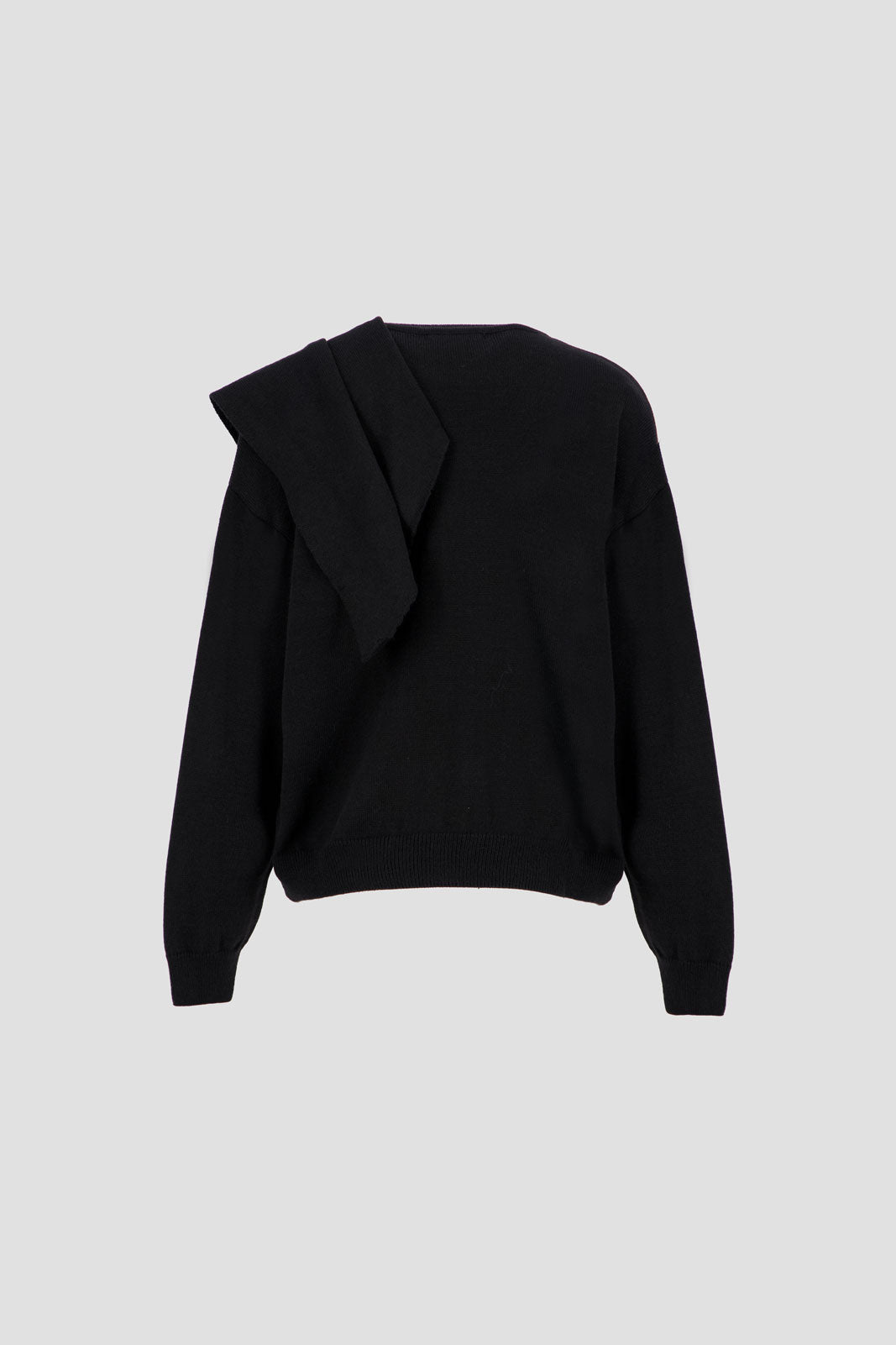 Scarf Sweater Black