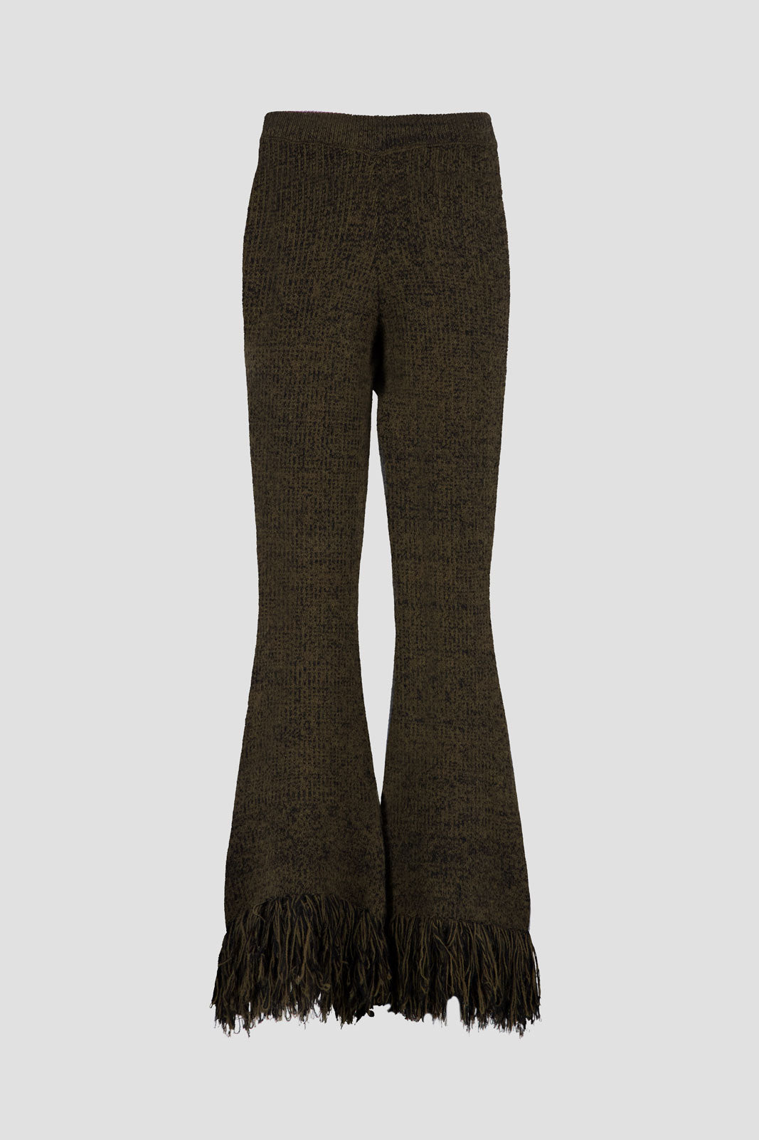 Fringed Pants Dark Olive