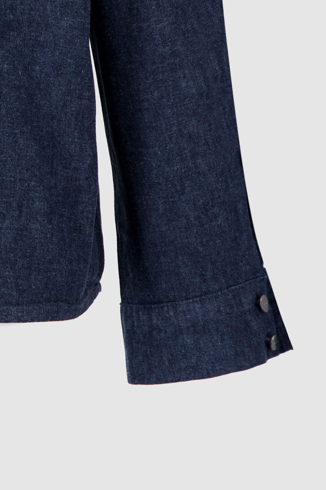 Shirt with Side Buttons - Indigo Wash