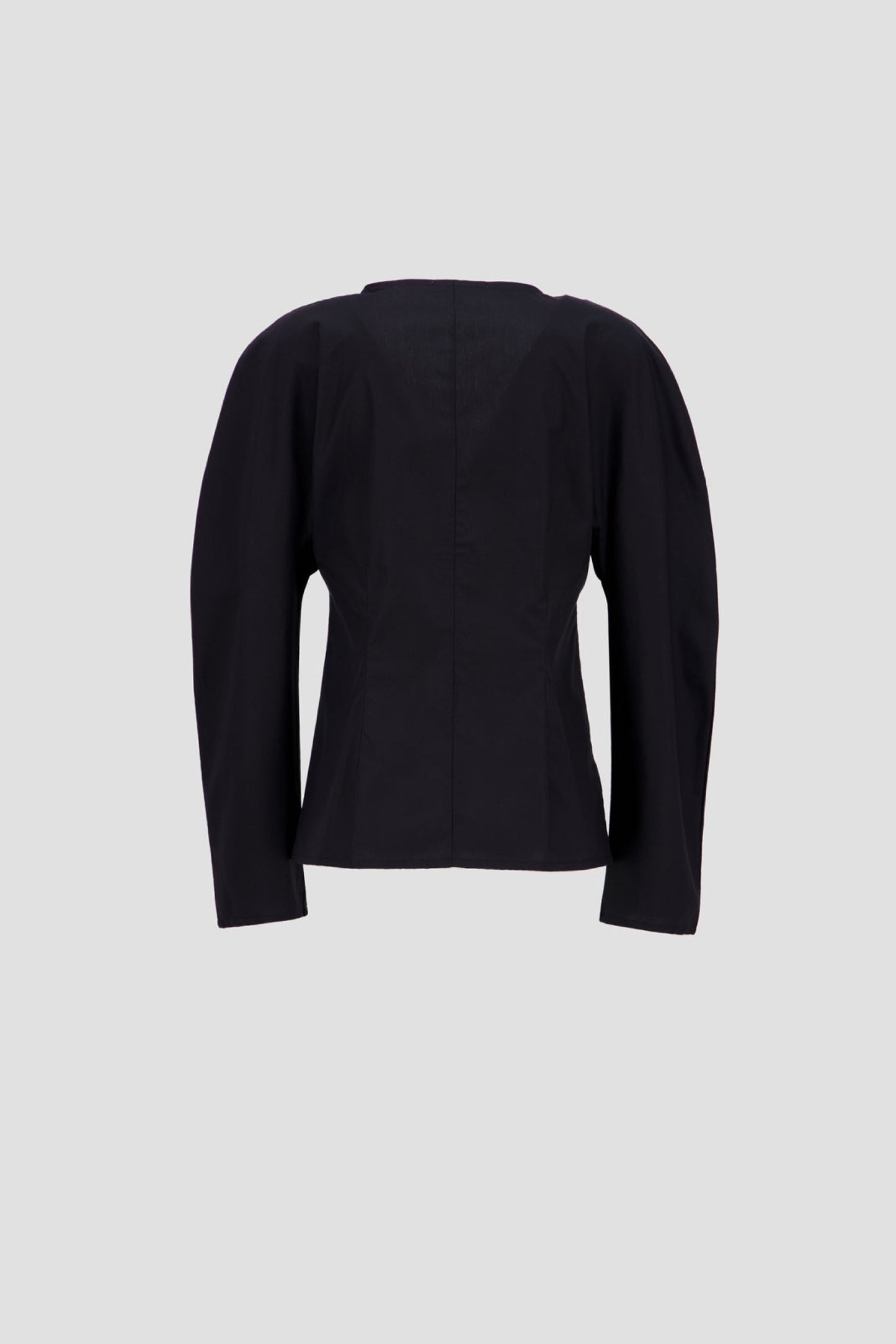 Balloon Sleeves Shirt - Black