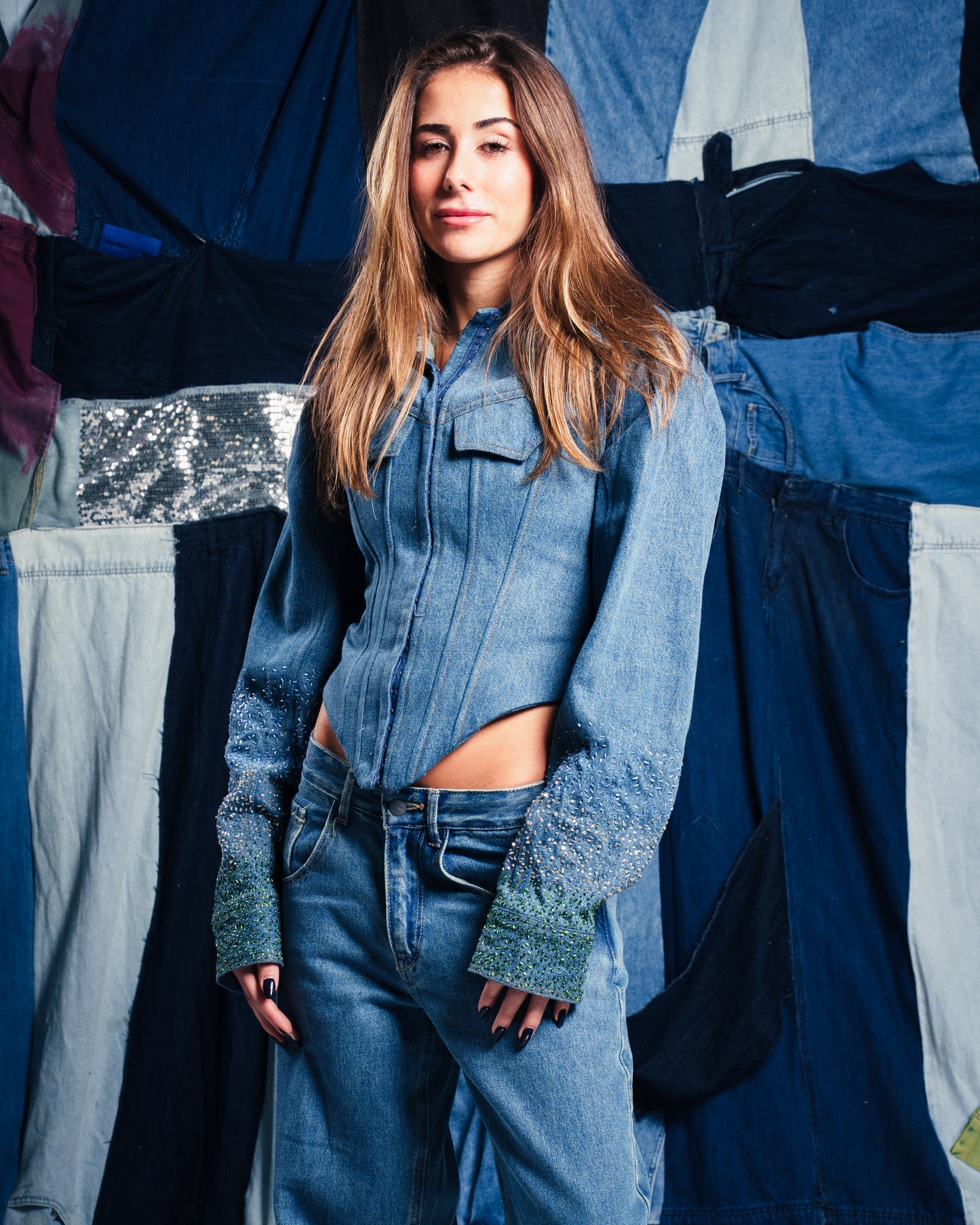 Denim Corset Medium Stone