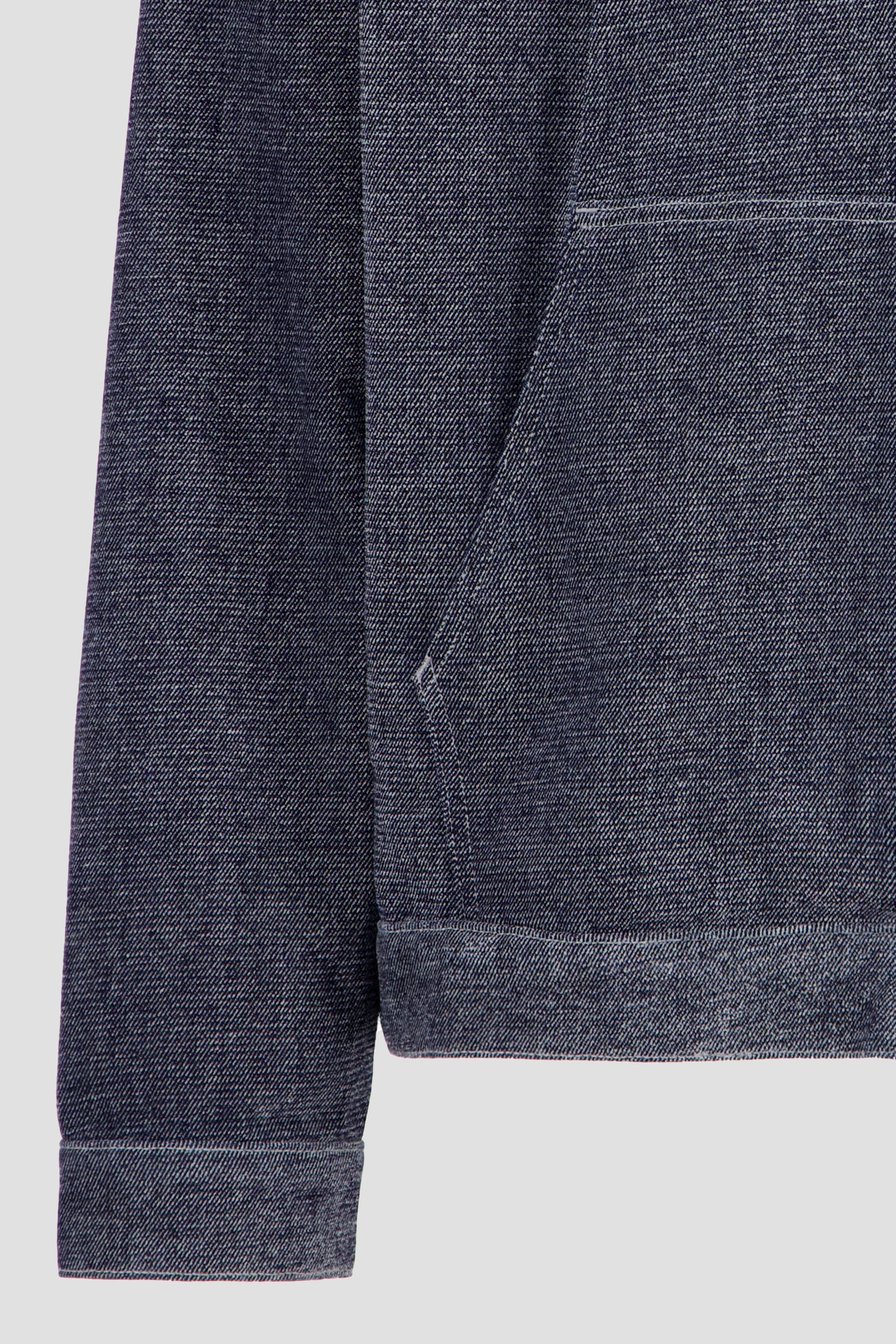 Denim Zip Up Hoodie - Black Wash