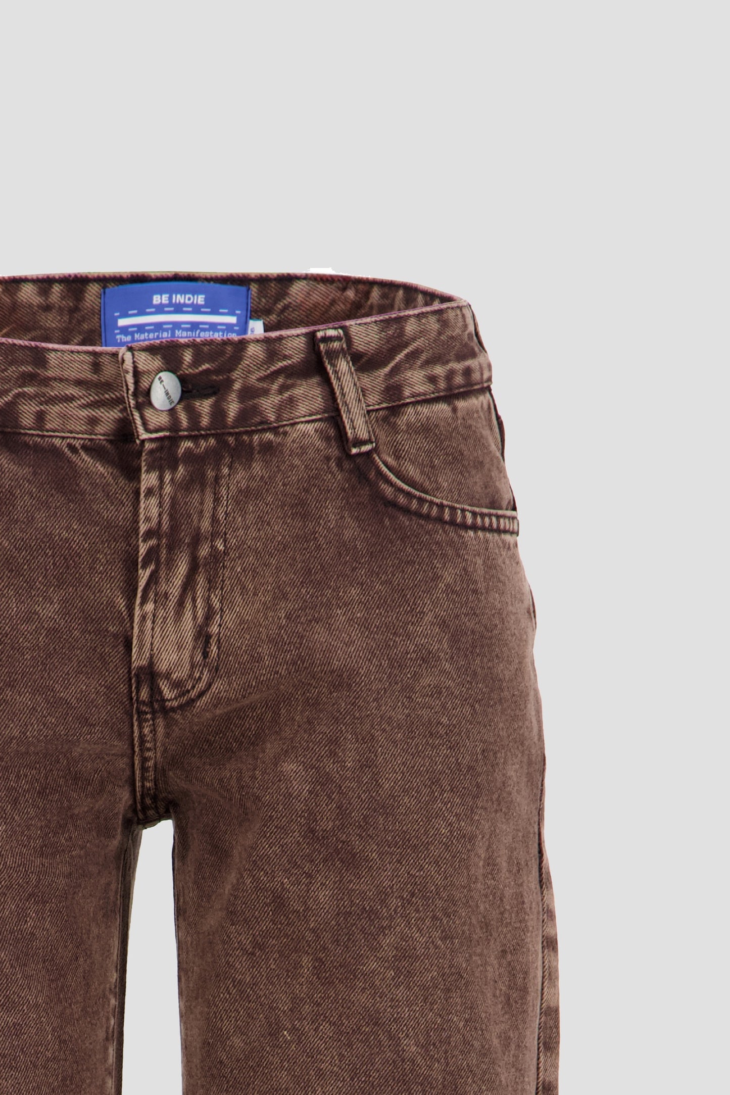 Straight Leg Jeans Chocolate Brown