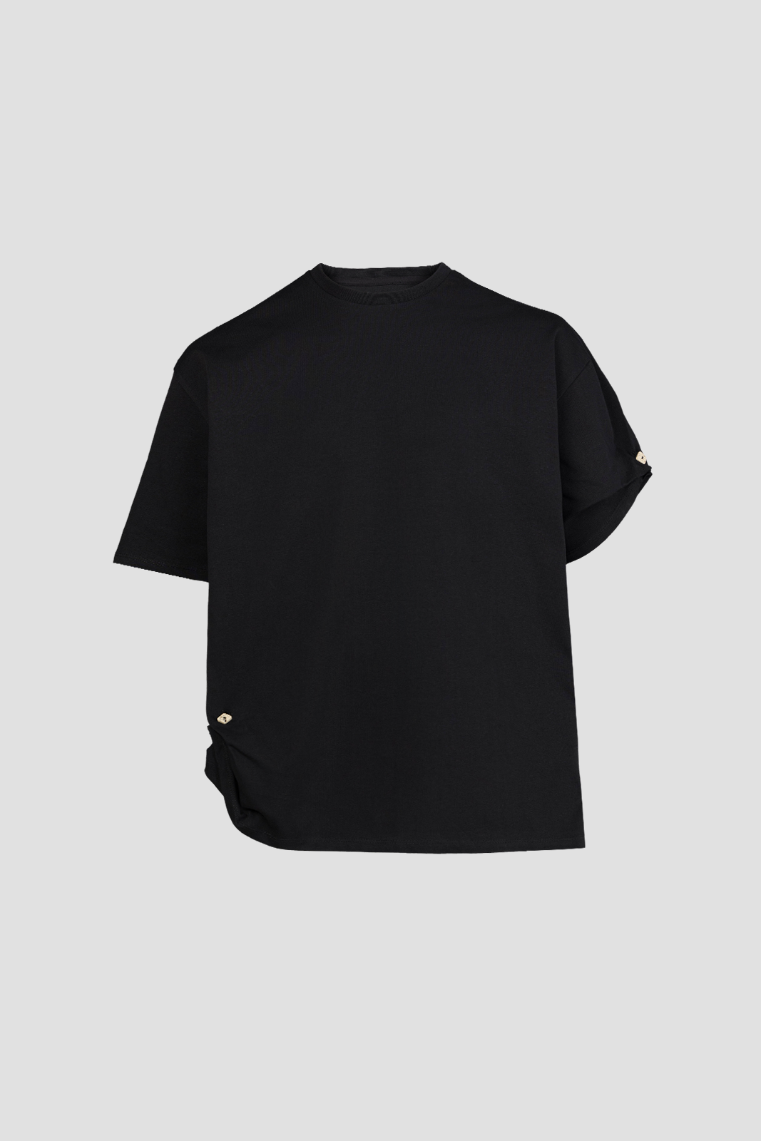 Button oversized Tee Black