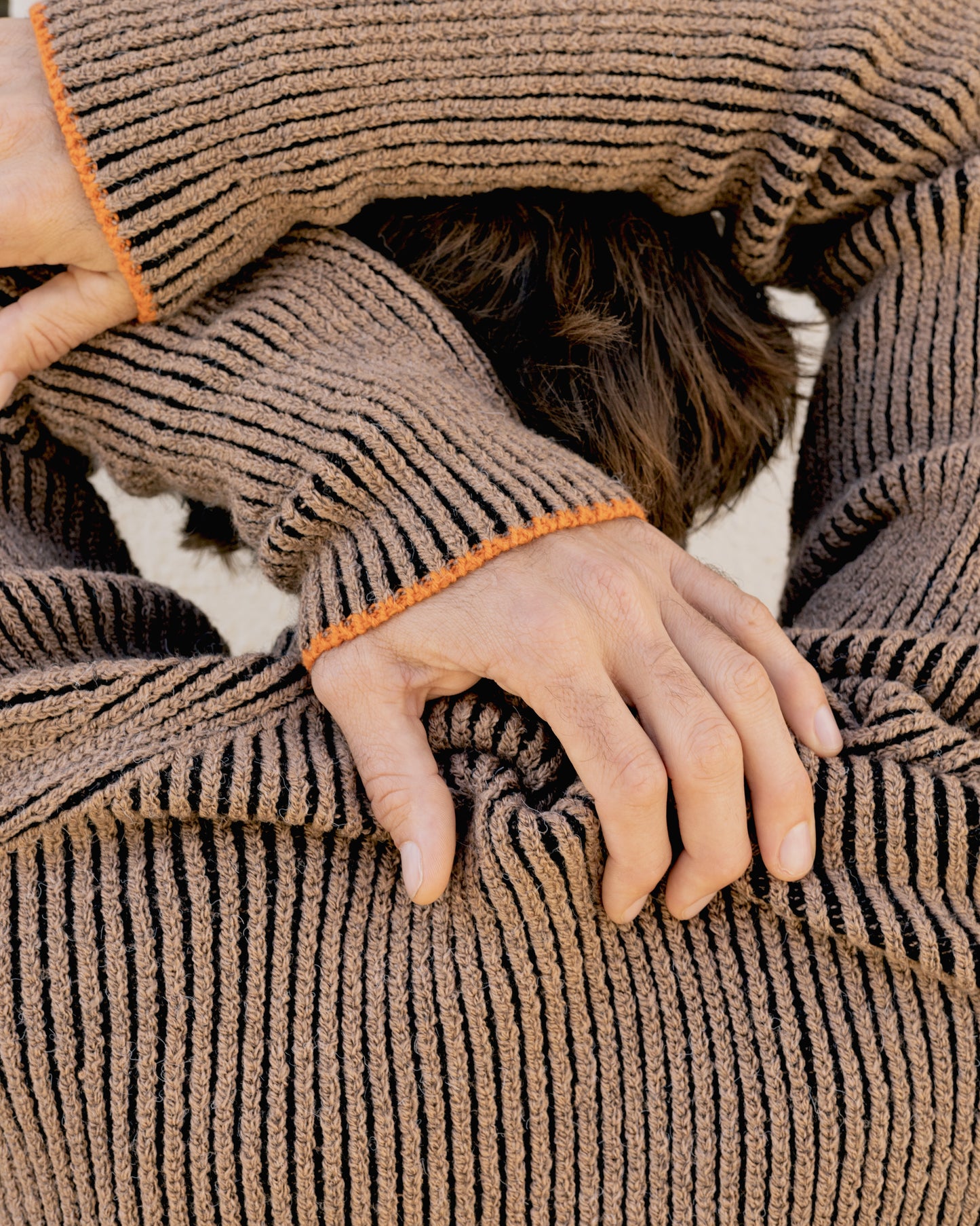 Ribbed Wool Sweater Beige