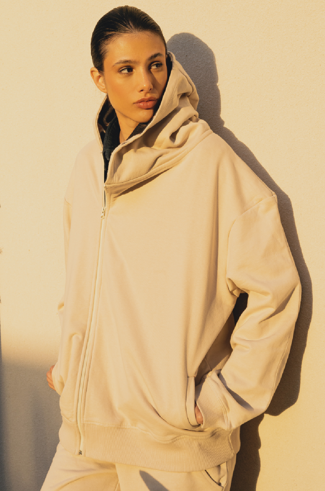 Cowhide Hoodie Offwhite