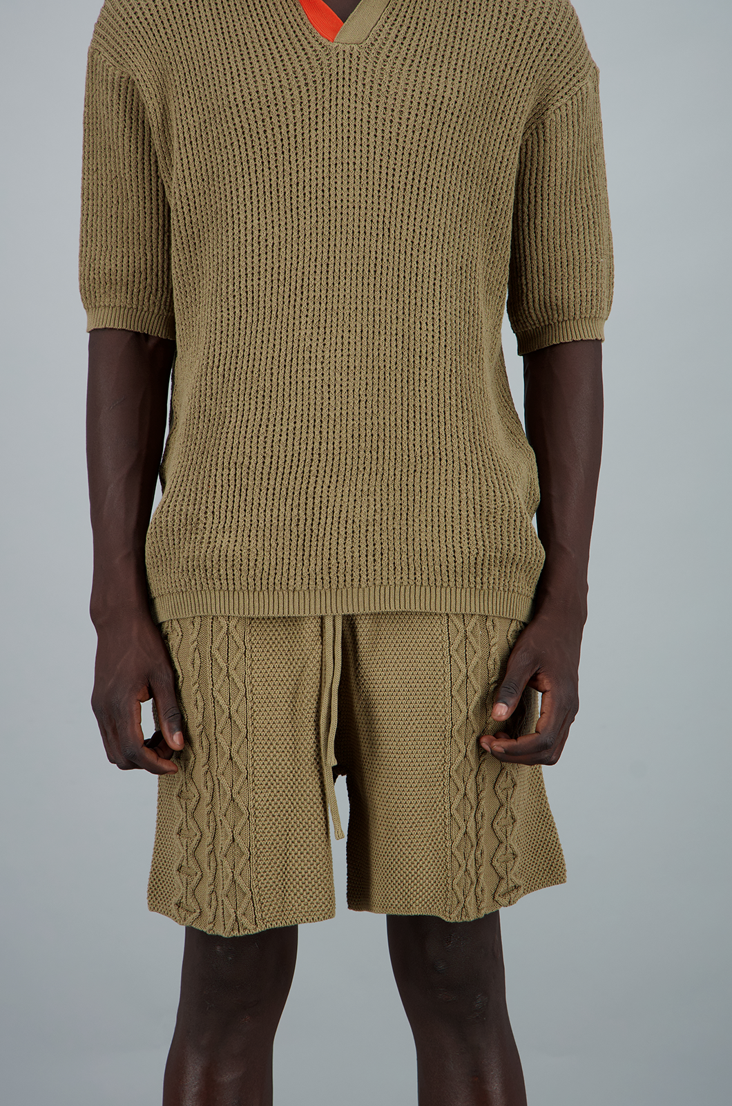 Knit Shorts Khaki