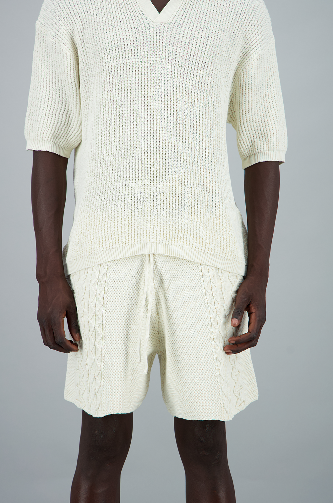Knit Shorts Cream