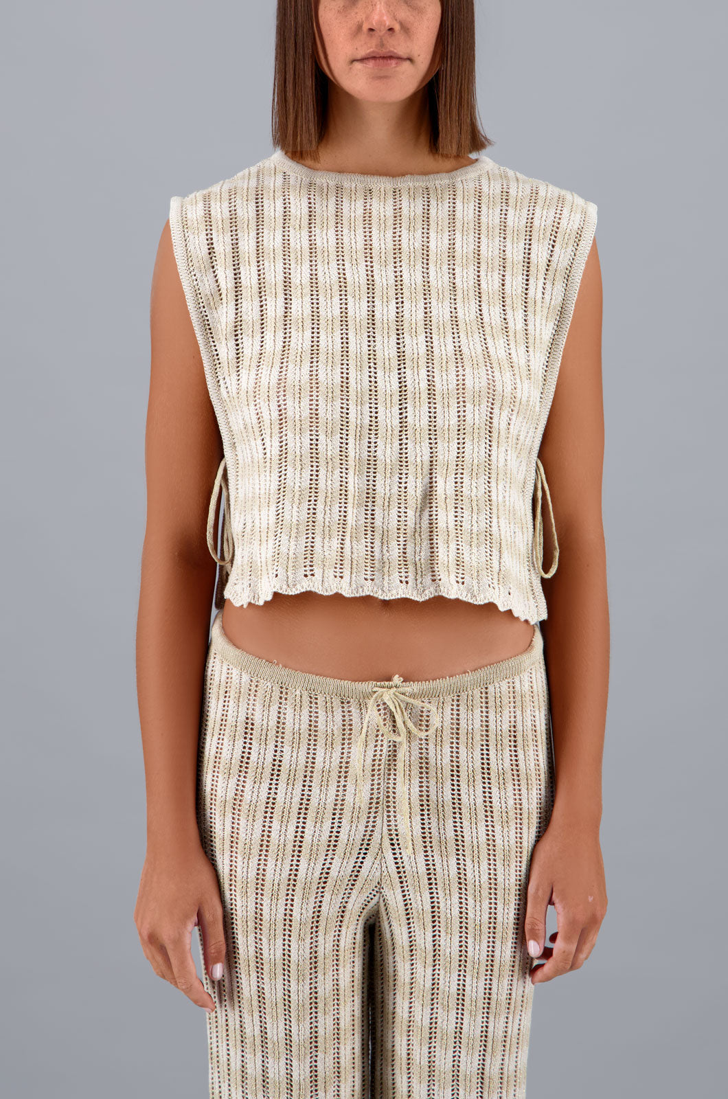 Zigzag Top Beige