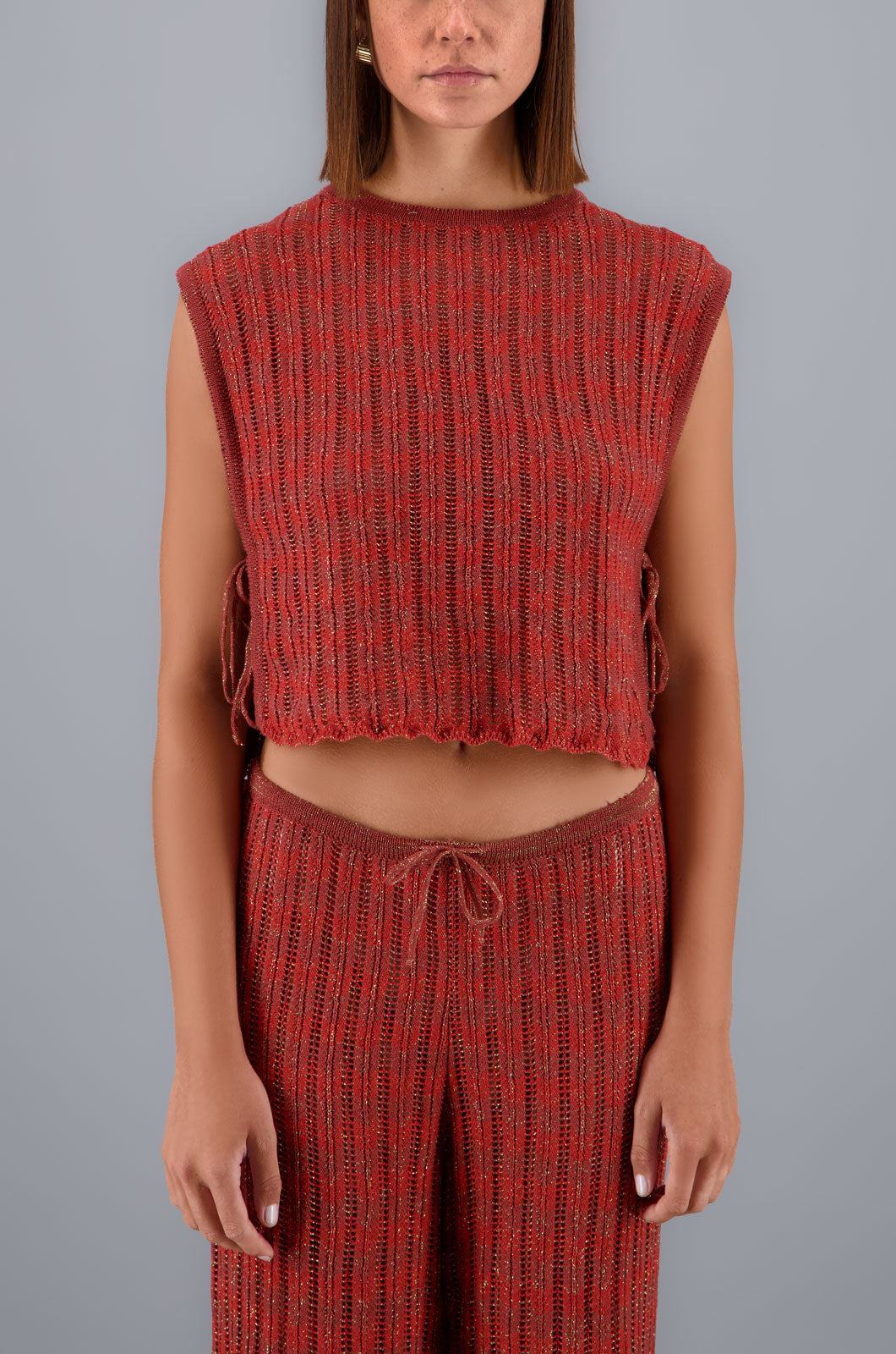 Zigzag Top Rust Red