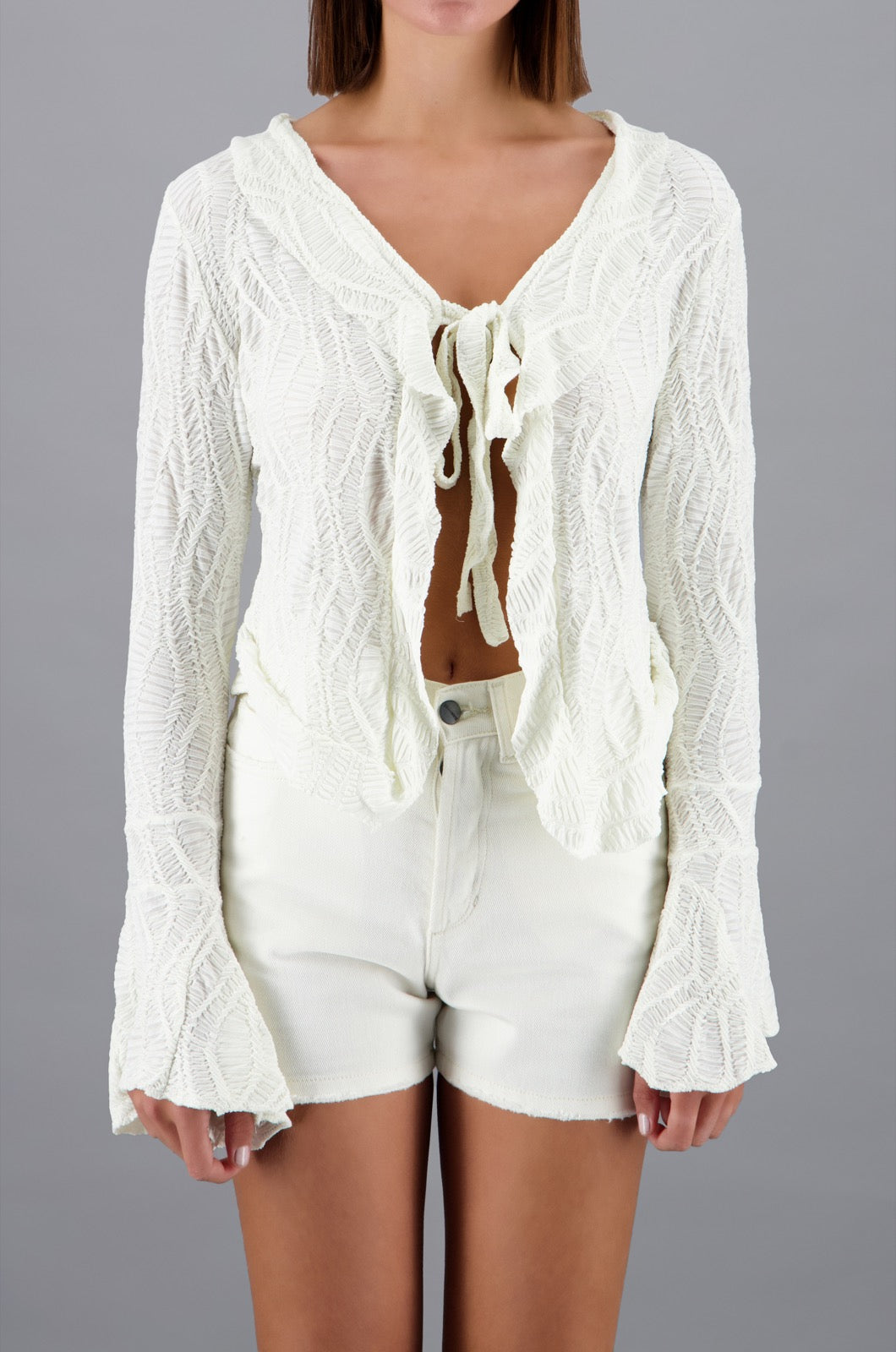 Ruffled Blouse Off-white
