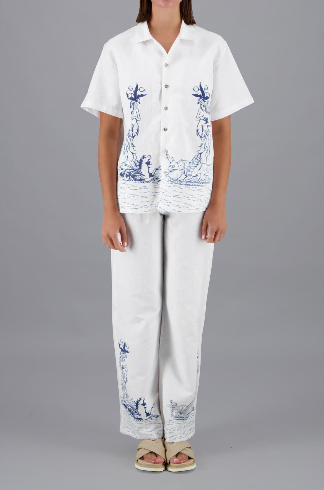 Pants With Porcelain Print