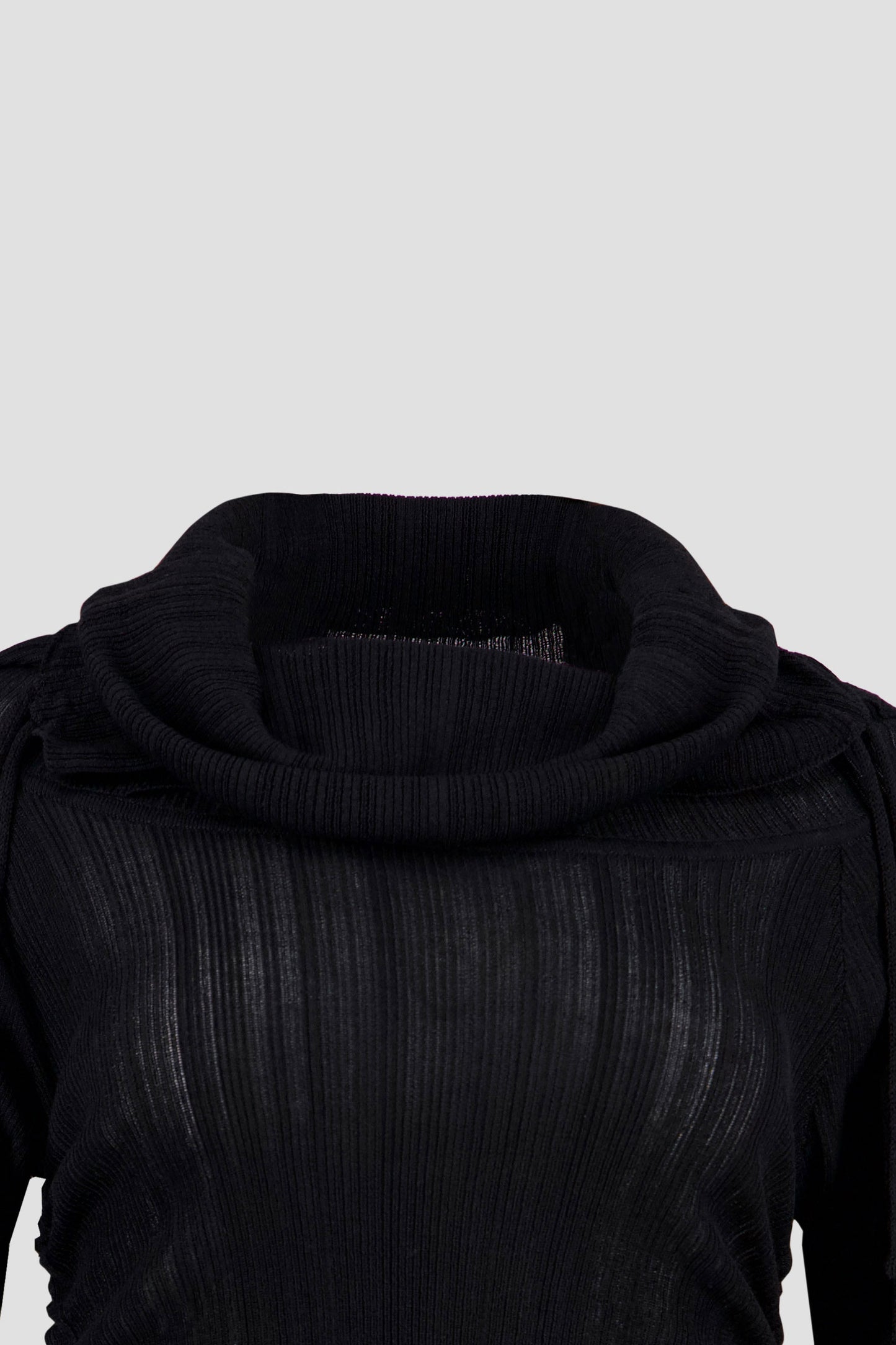 Off Shoulder Knit -Black