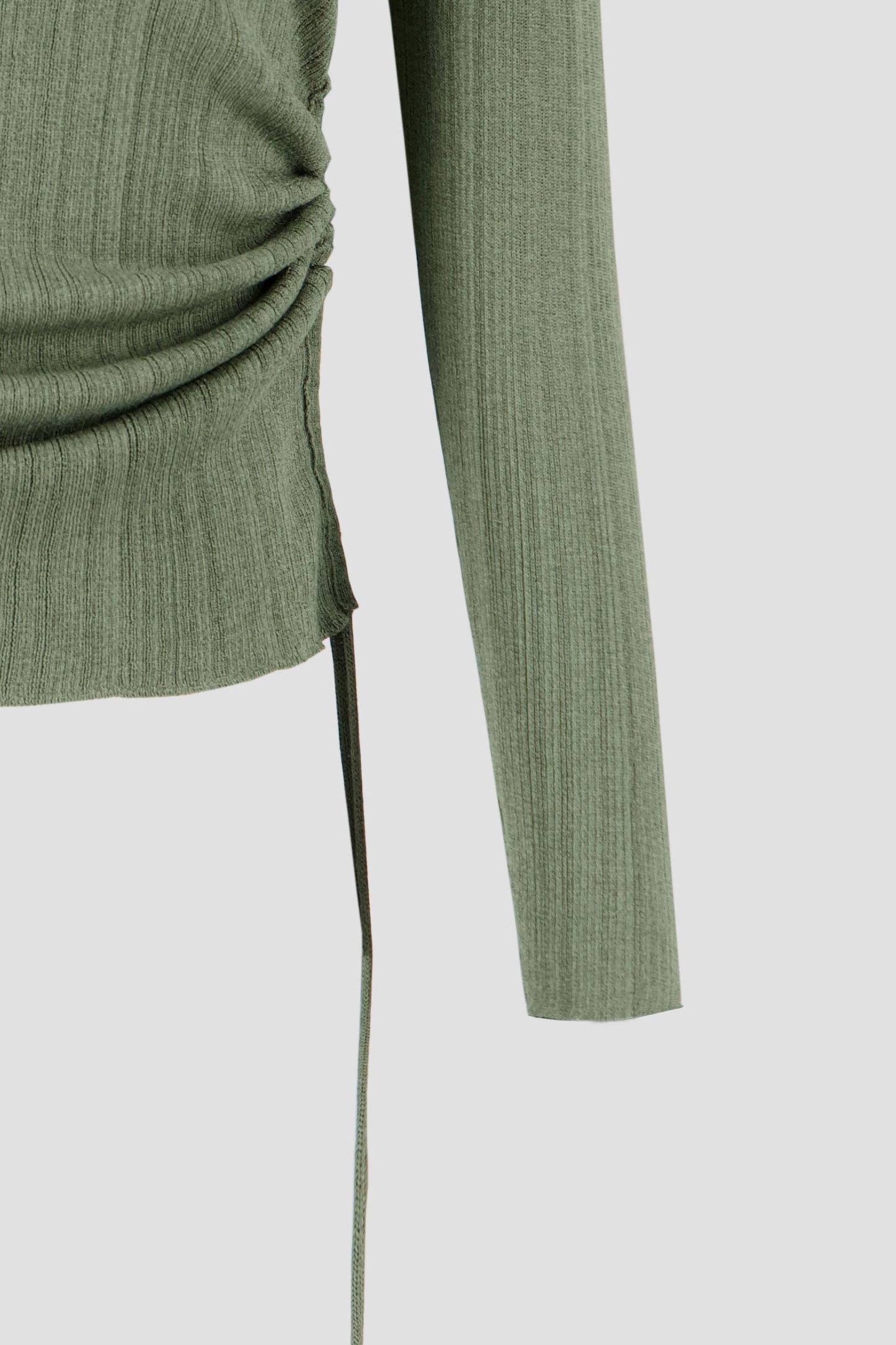 Off Shoulder Knit -Olive