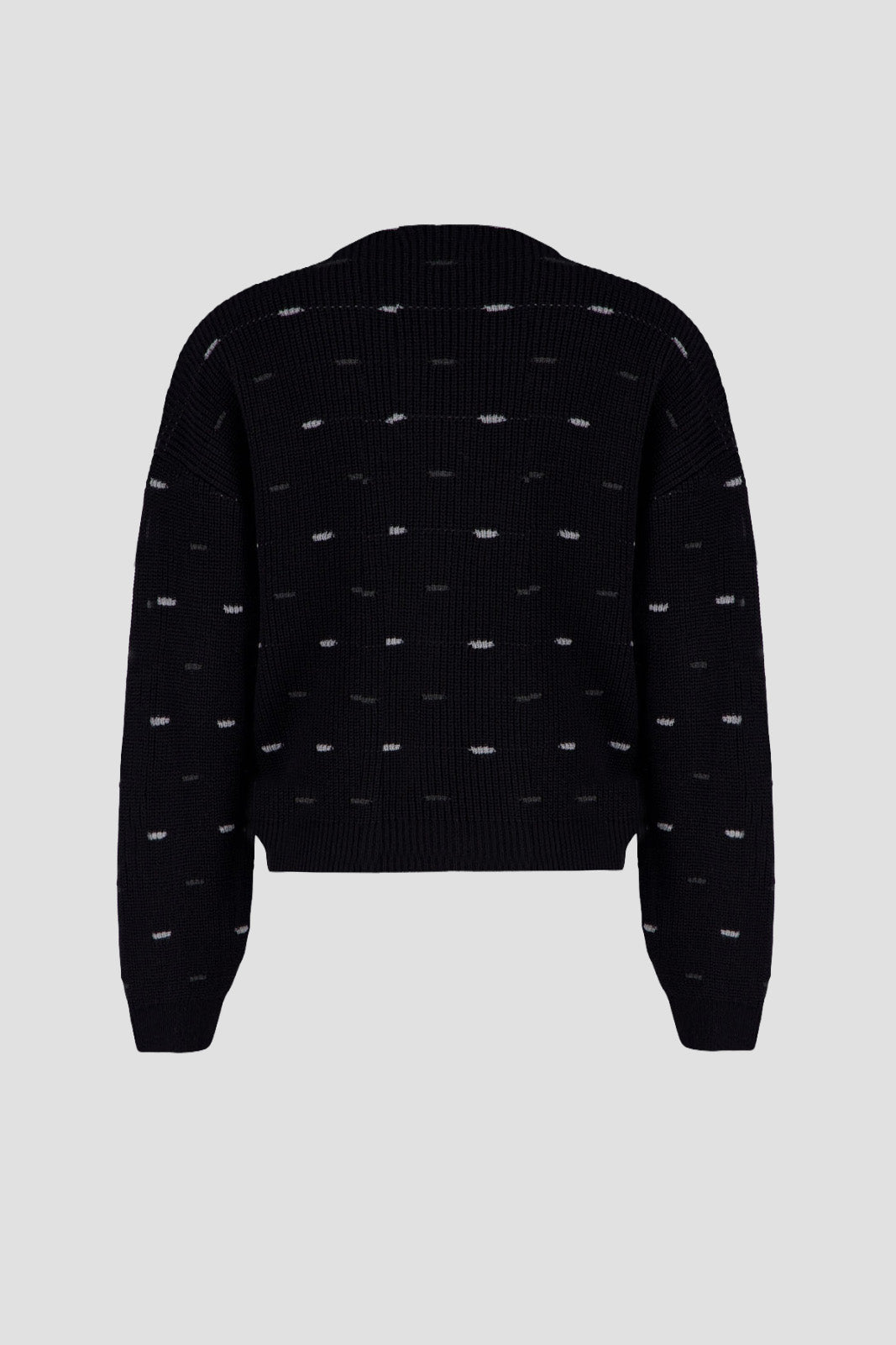 Open Knit Cardigan - Black