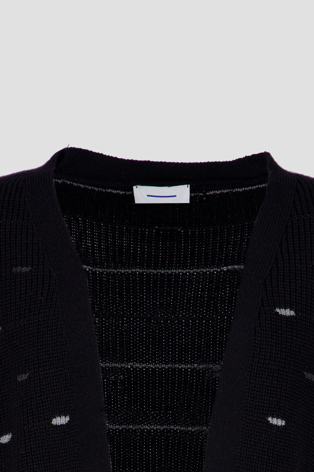 Open Knit Cardigan - Black