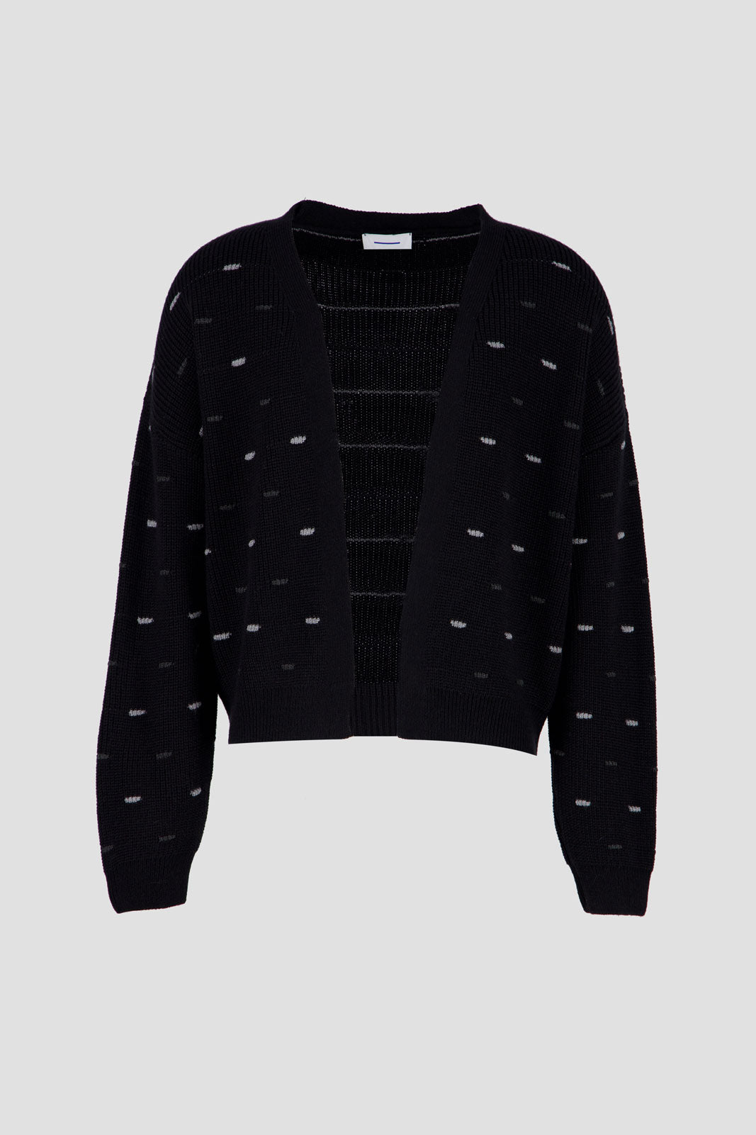Open Knit Cardigan - Black