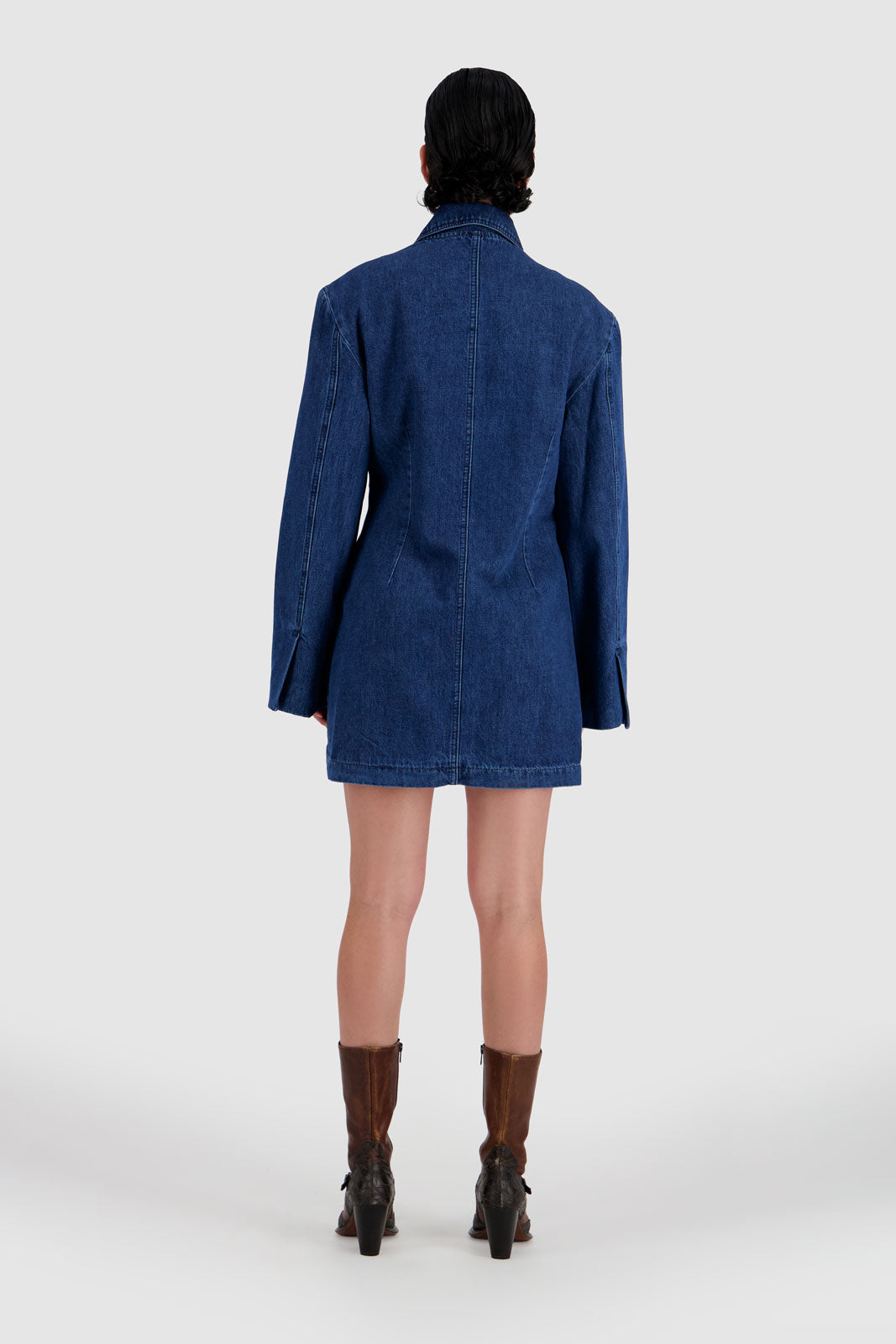 Denim Blazer Dress - Blue