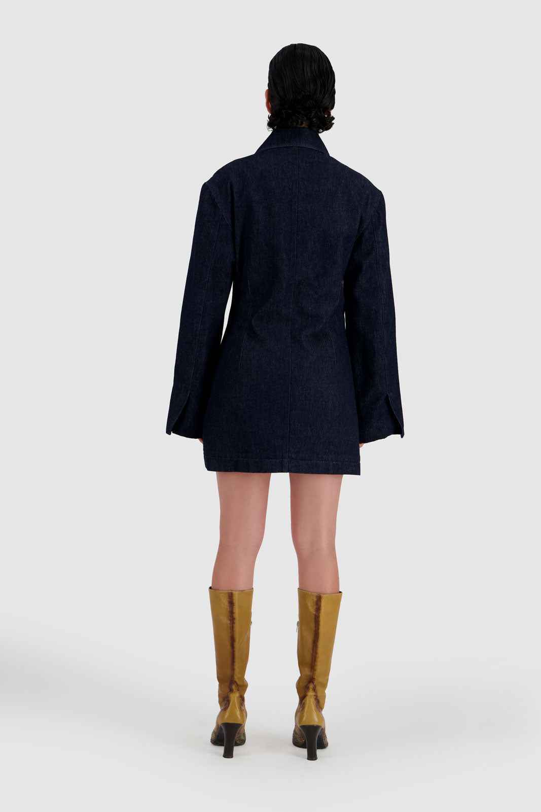 Denim Blazer Dress - Midnight Blue