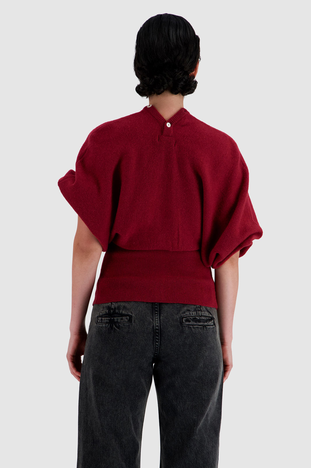 Cinched Cardi - Burgundy