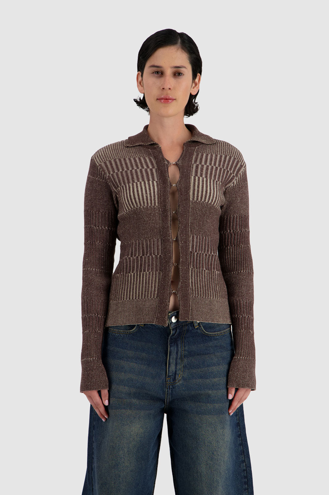 Hook & Eye Cardigan - Beige Tone