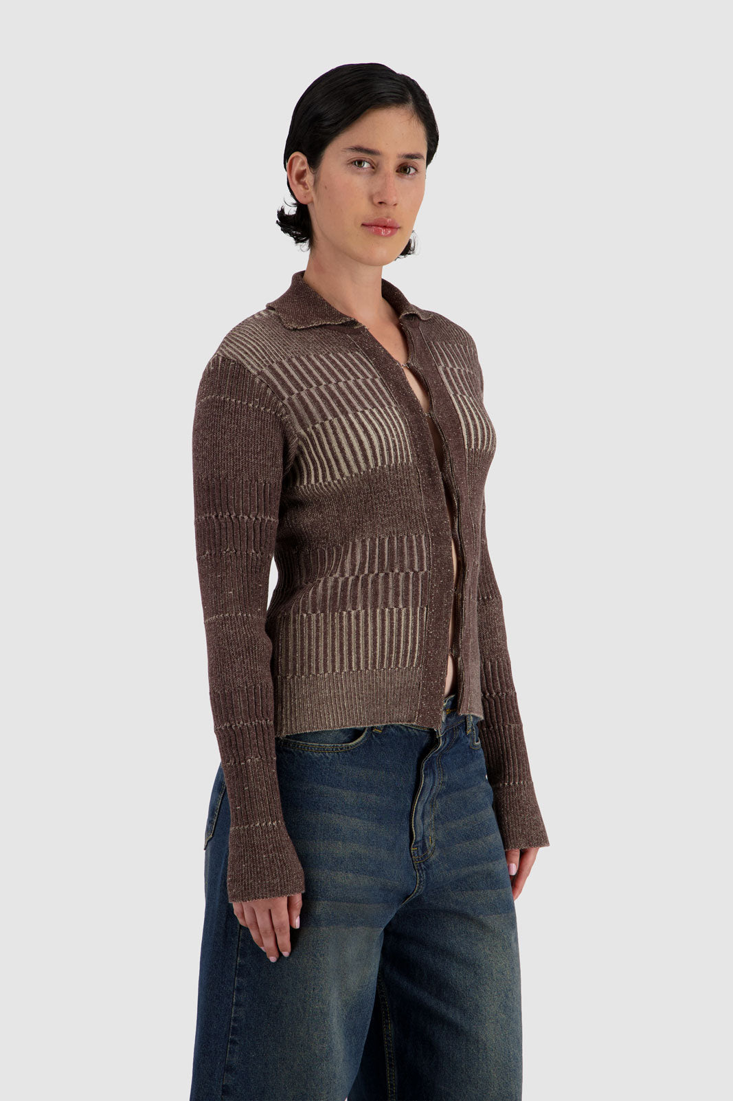 Hook & Eye Cardigan - Beige Tone