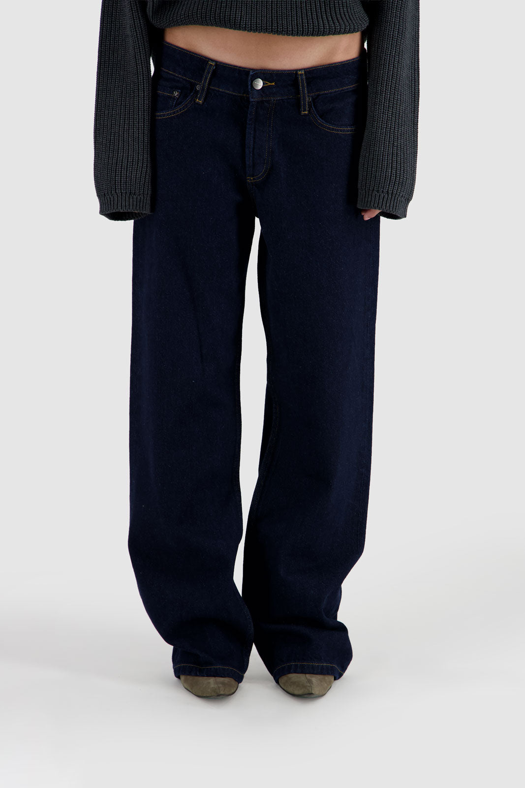 Straight Leg Jeans - Midnight Blue