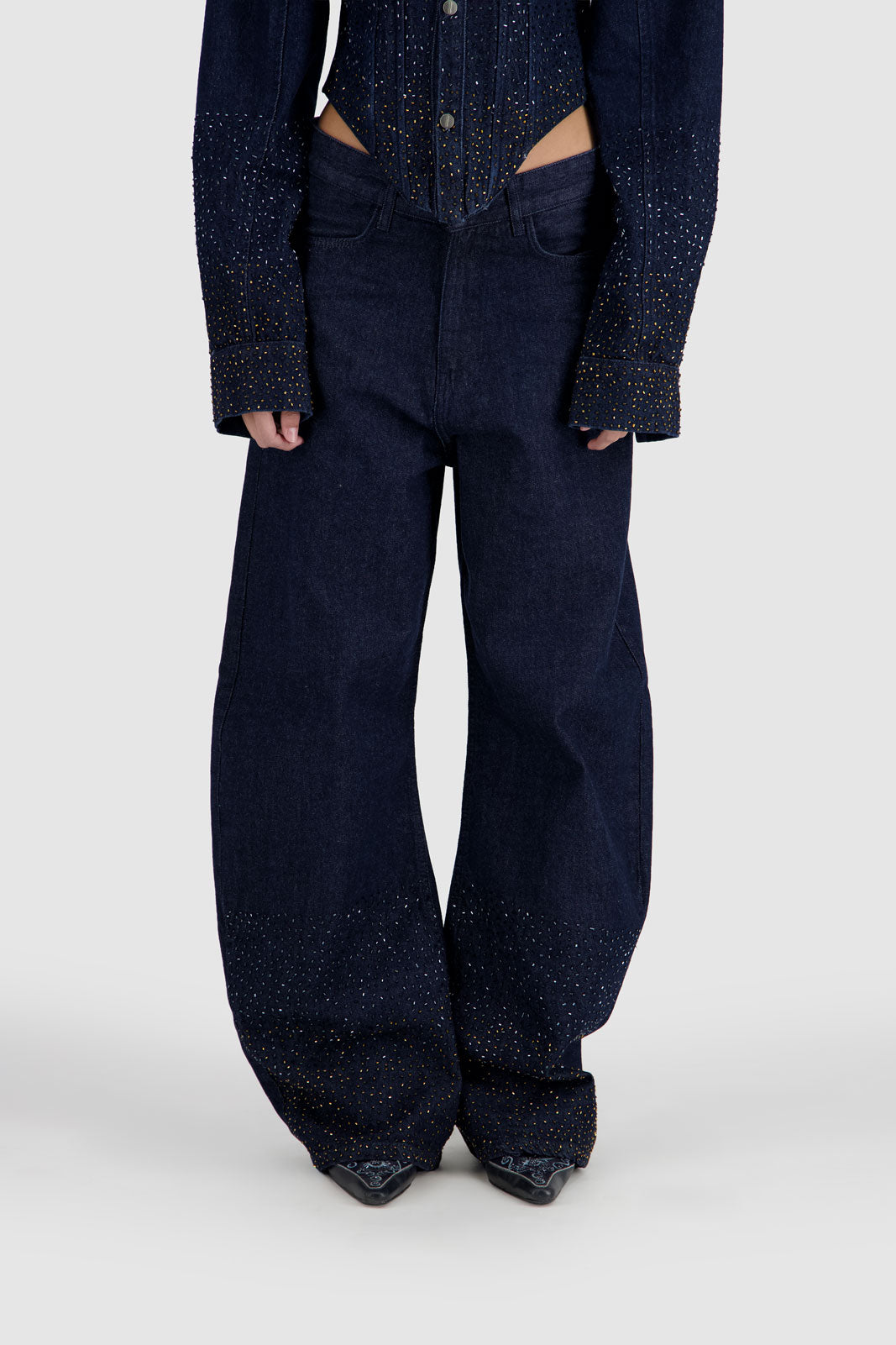 Embellished Barrel - Midnight Blue