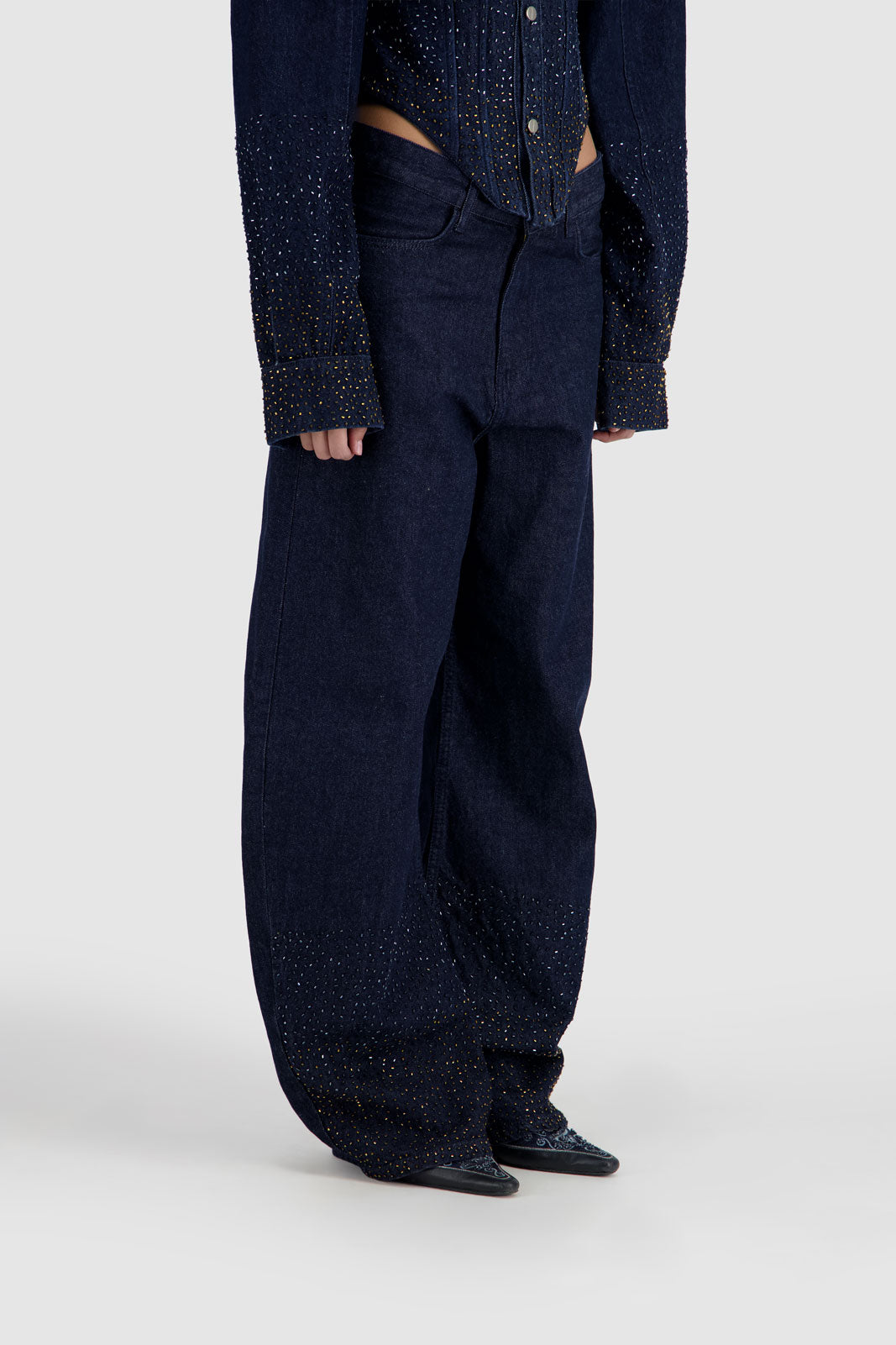 Embellished Barrel - Midnight Blue