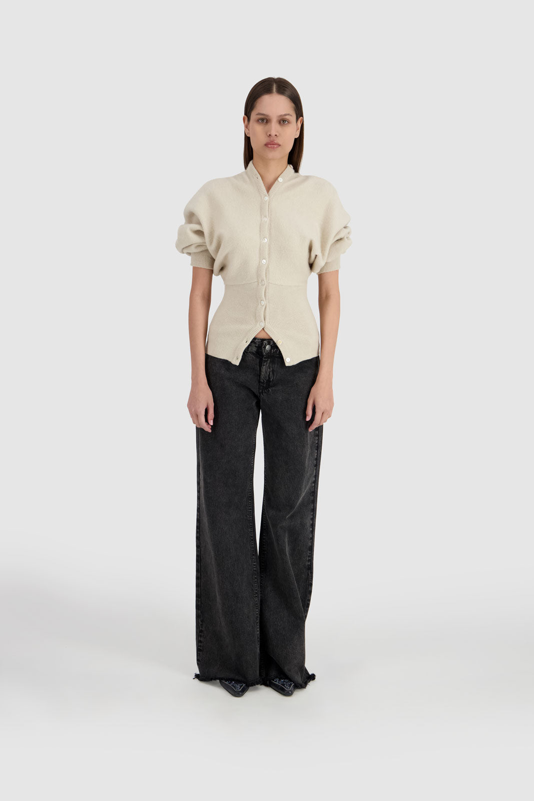 Cinched Cardi - Off White