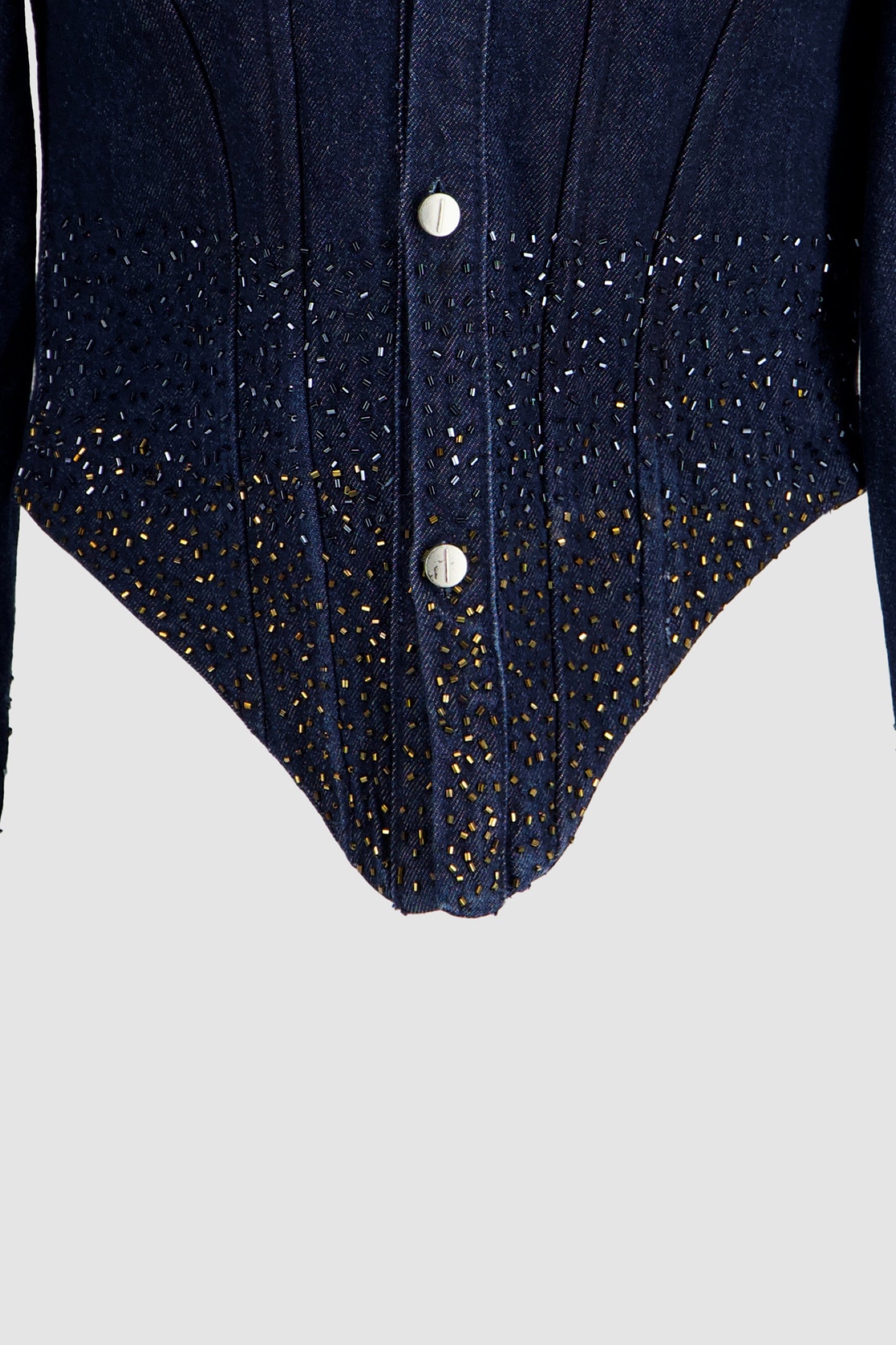 Embellished Corset Jacket - Midnight Blue