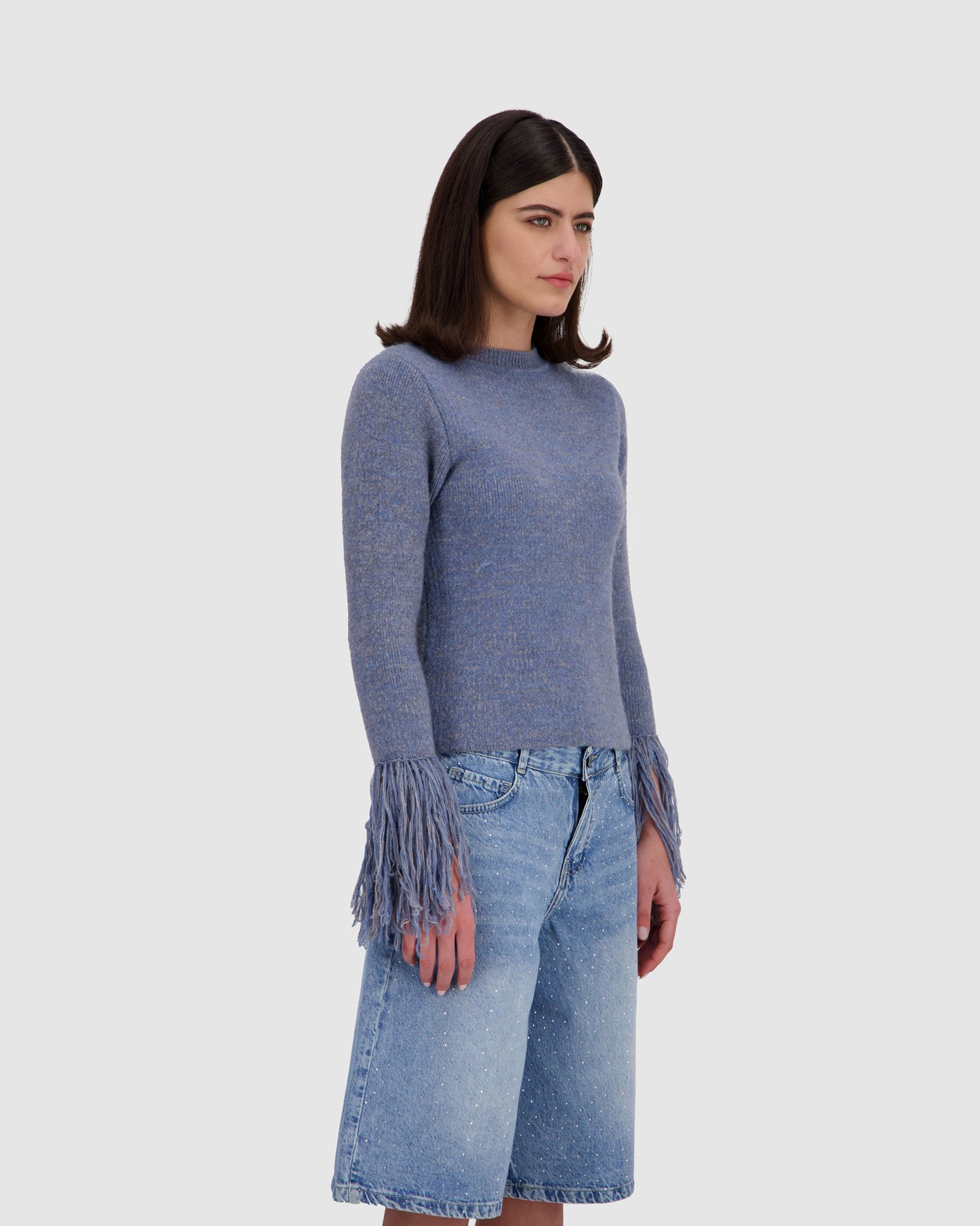 Fringed Sweater Indigo