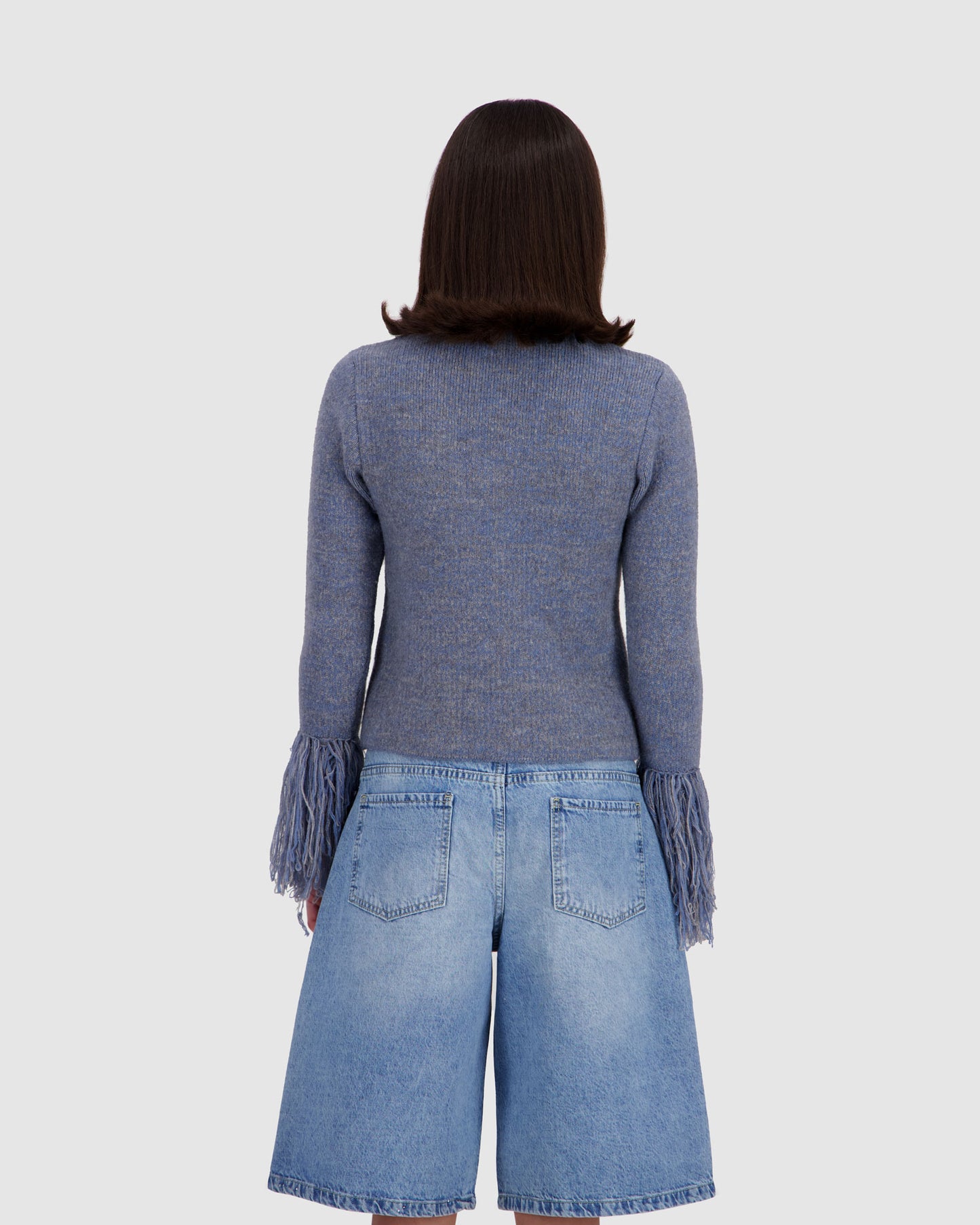Fringed Sweater Indigo