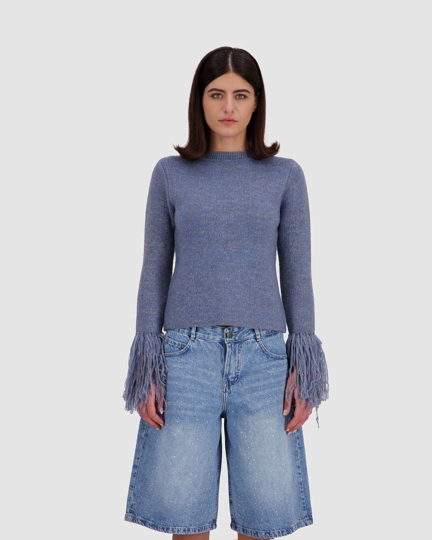 Fringed Sweater Indigo