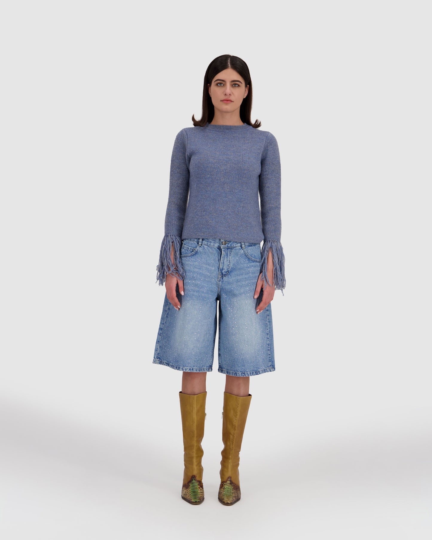 Fringed Sweater Indigo