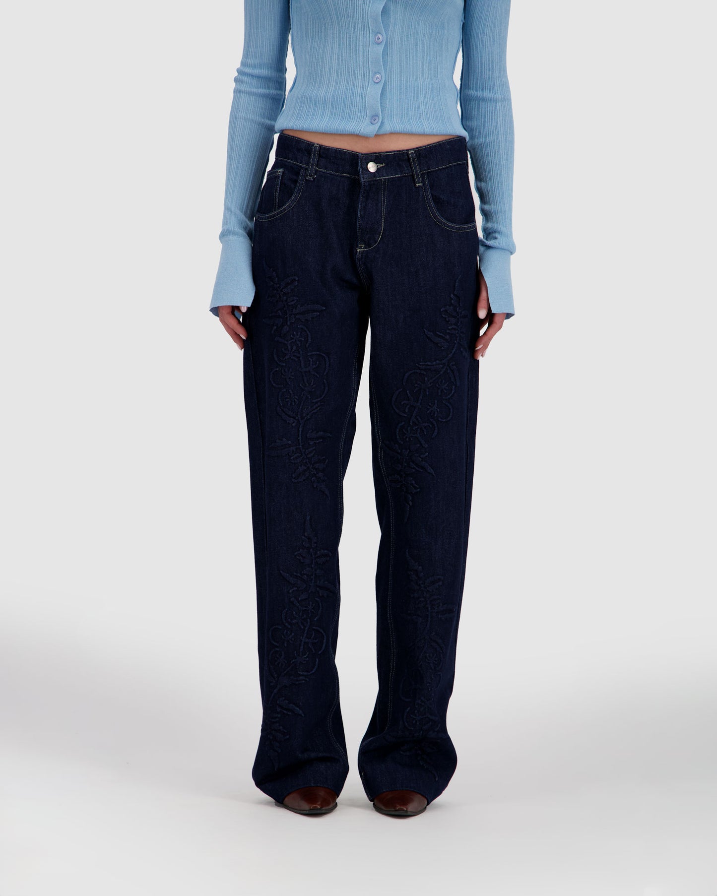 Destiny Embossed - Midnight Blue Wash