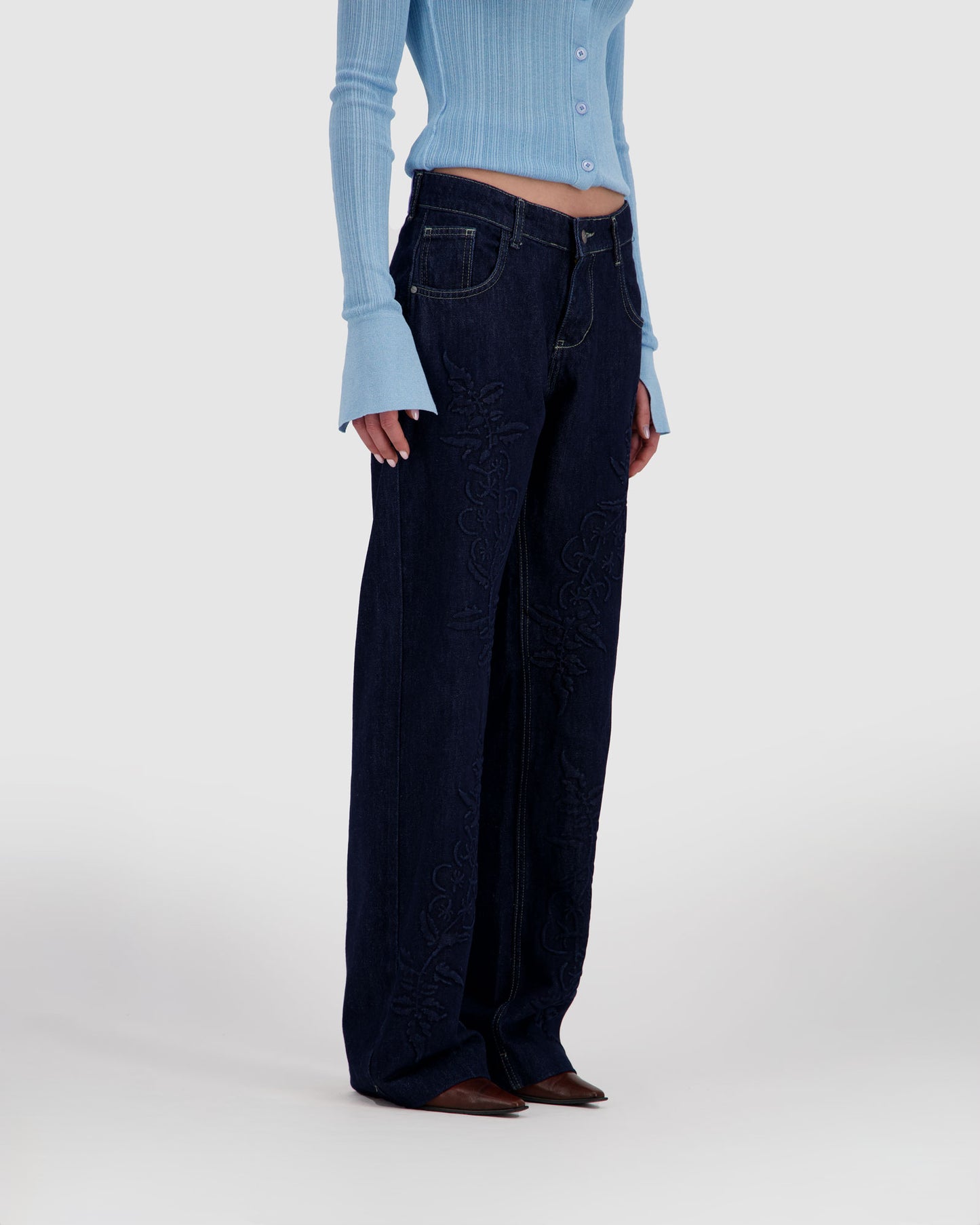Destiny Embossed - Midnight Blue Wash