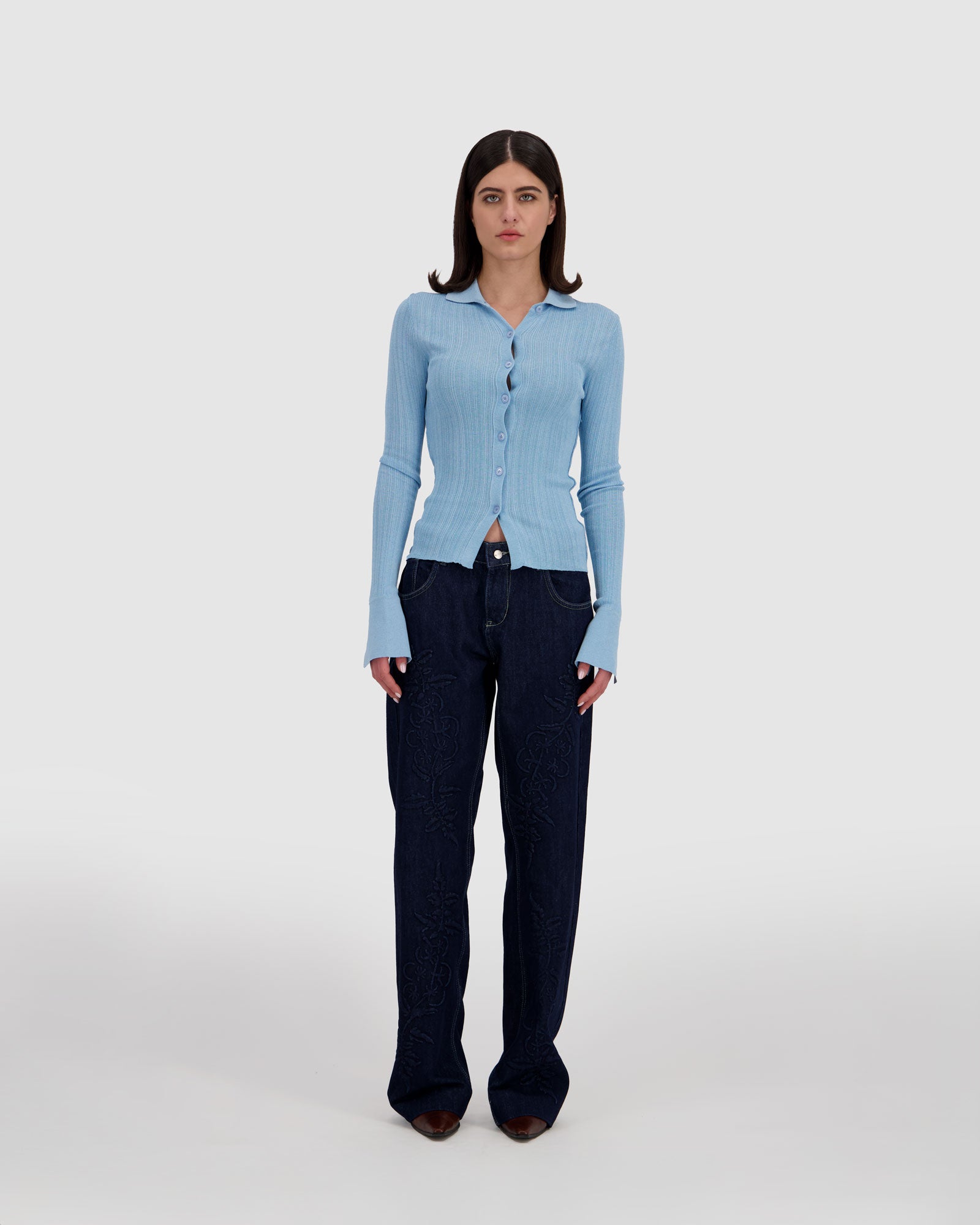 Destiny Embossed - Midnight Blue Wash