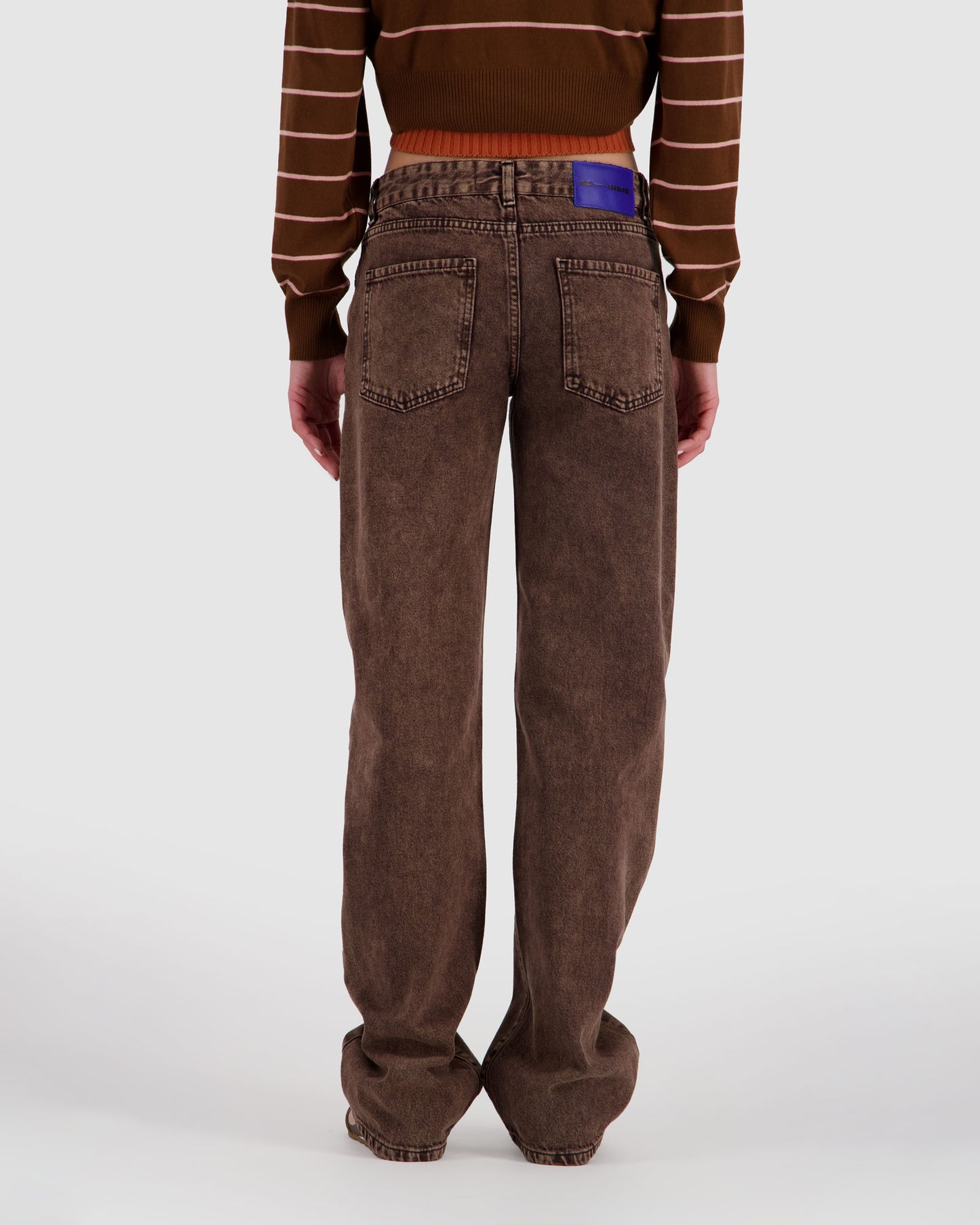 Straight Leg Jeans Chocolate Brown