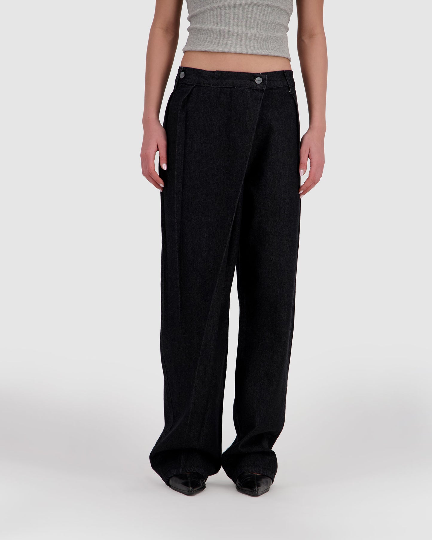 Overlapping Jeans - Black