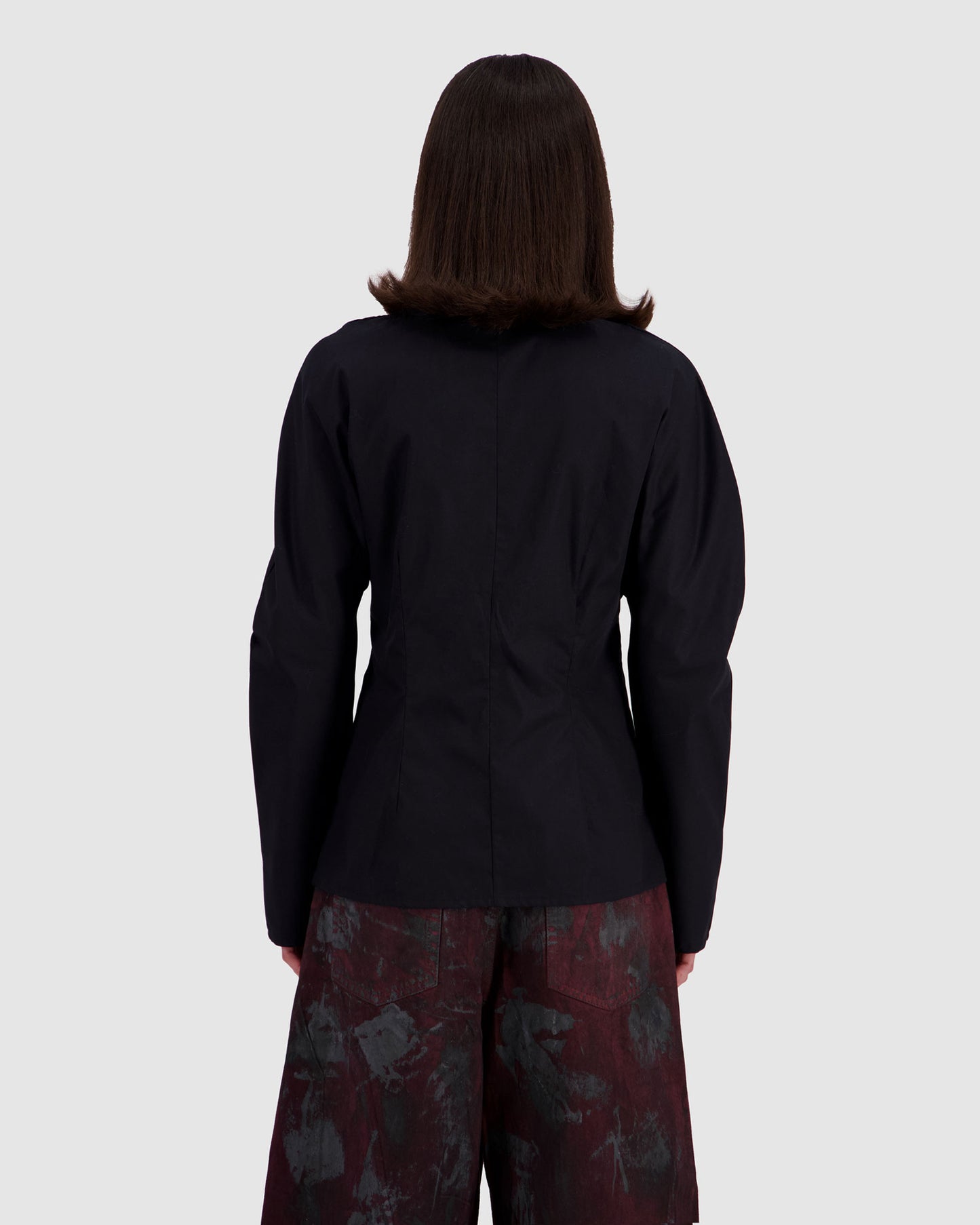 Balloon Sleeves Shirt - Black