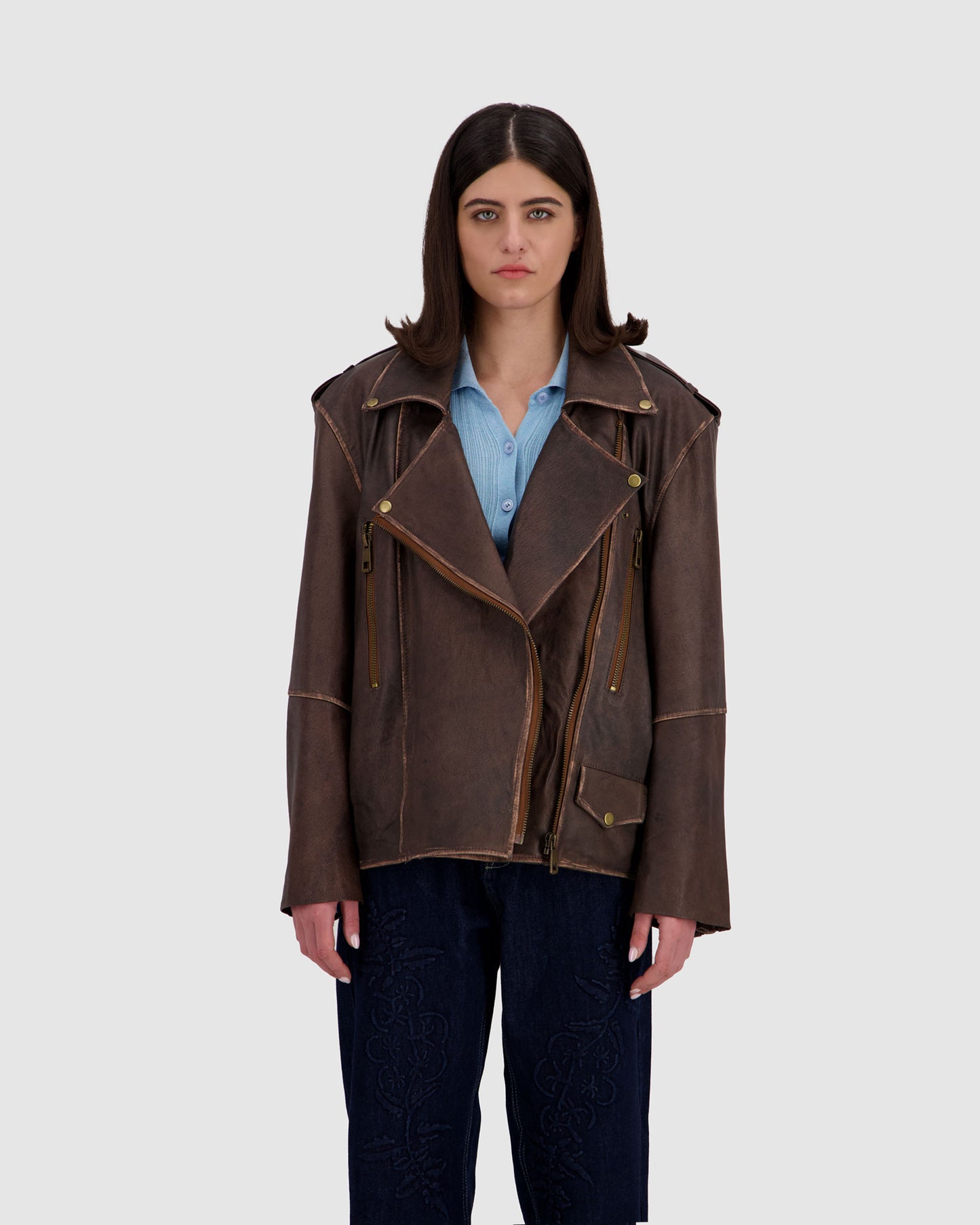 Leather Jacket Brown