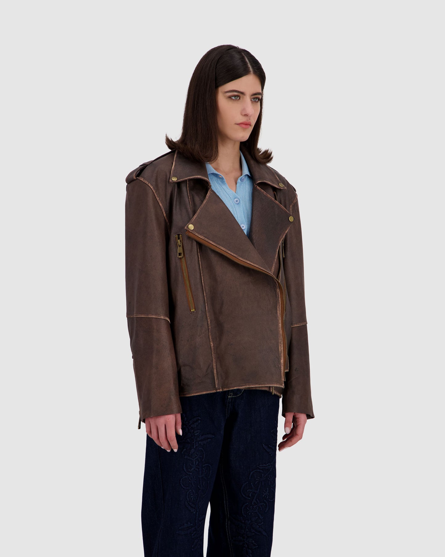 Leather Jacket Brown