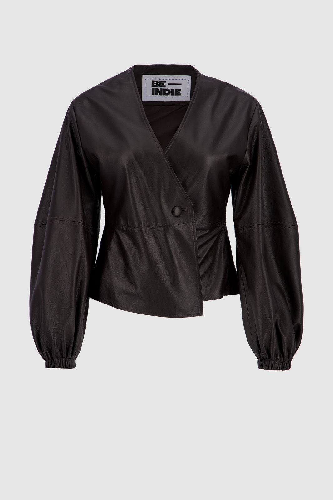 Leather Blouse - Brown