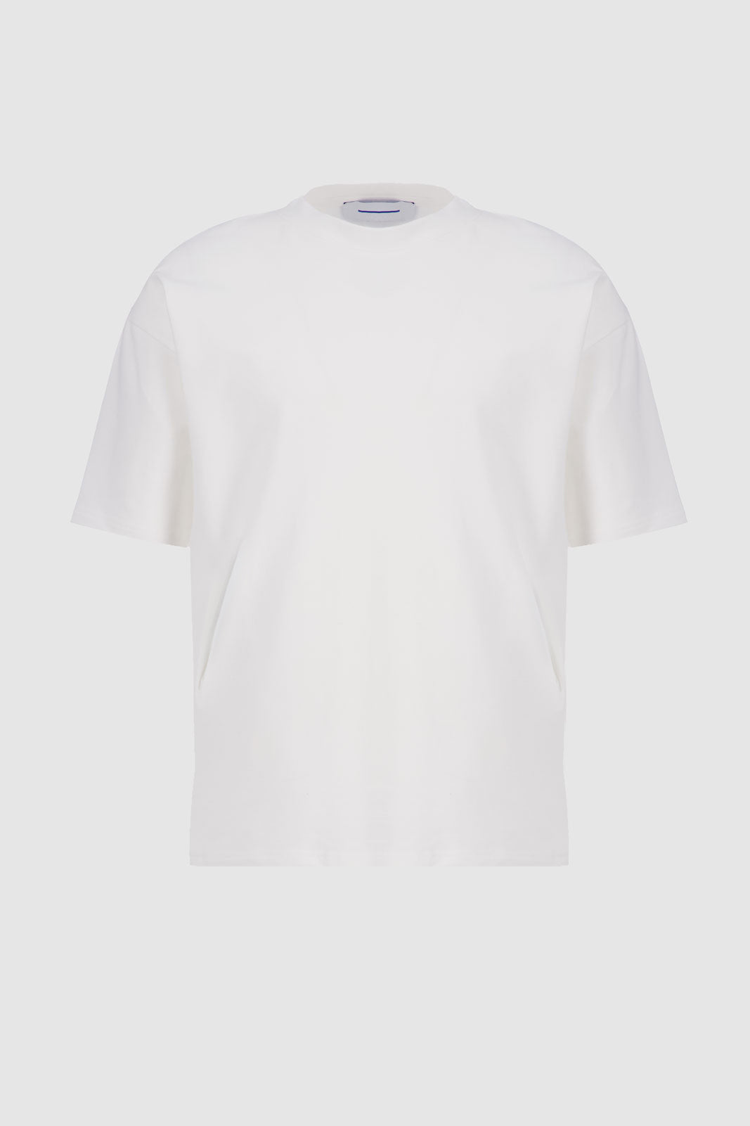 Oversized Crew Neck With Pockets - White