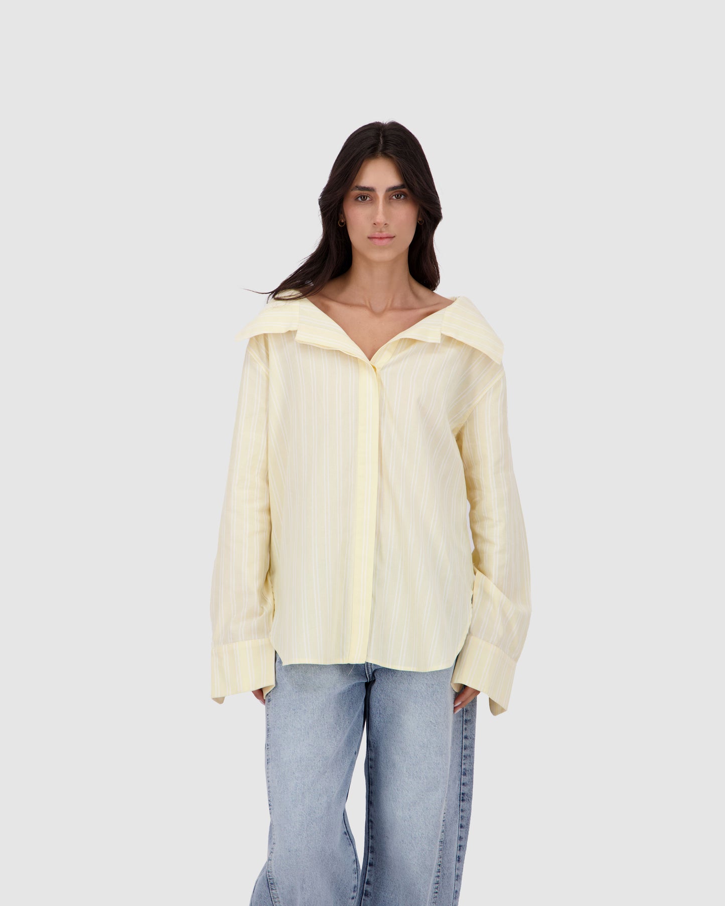Striped Shirt -Yellow Pinstripe