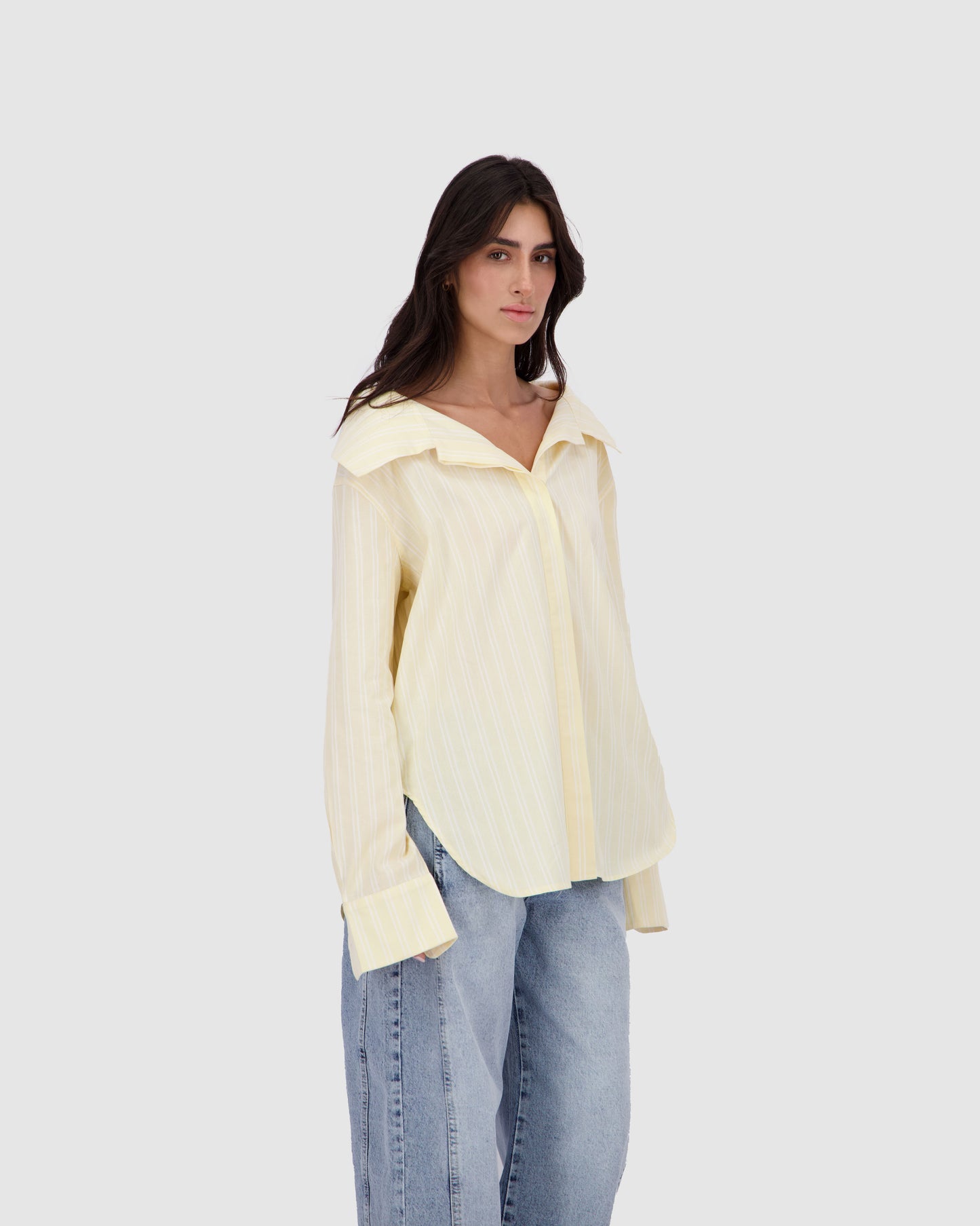 Striped Shirt -Yellow Pinstripe