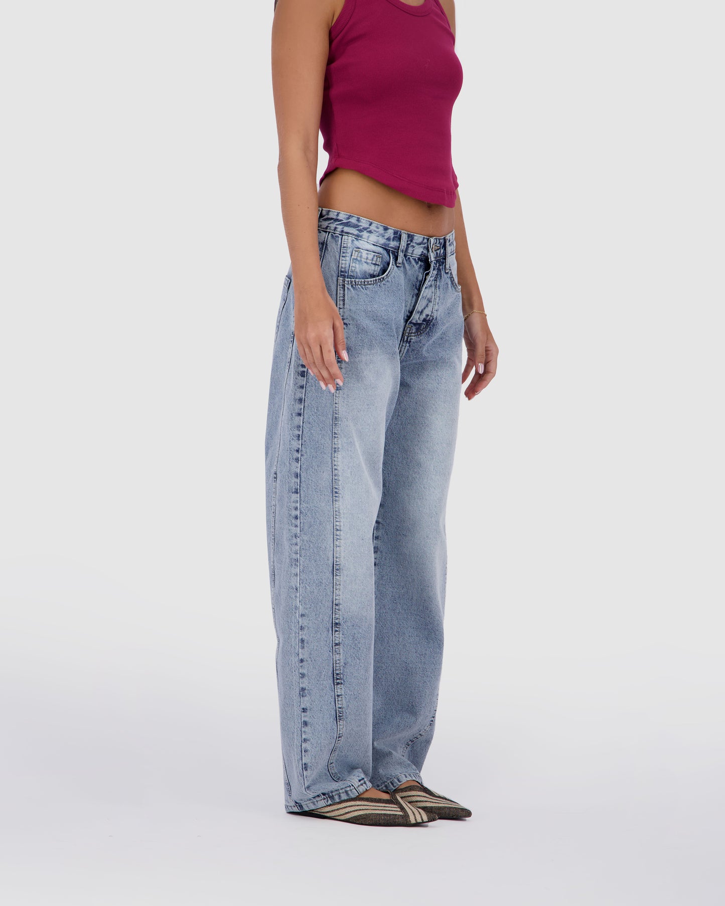 Barrel Jeans -Sky Blue