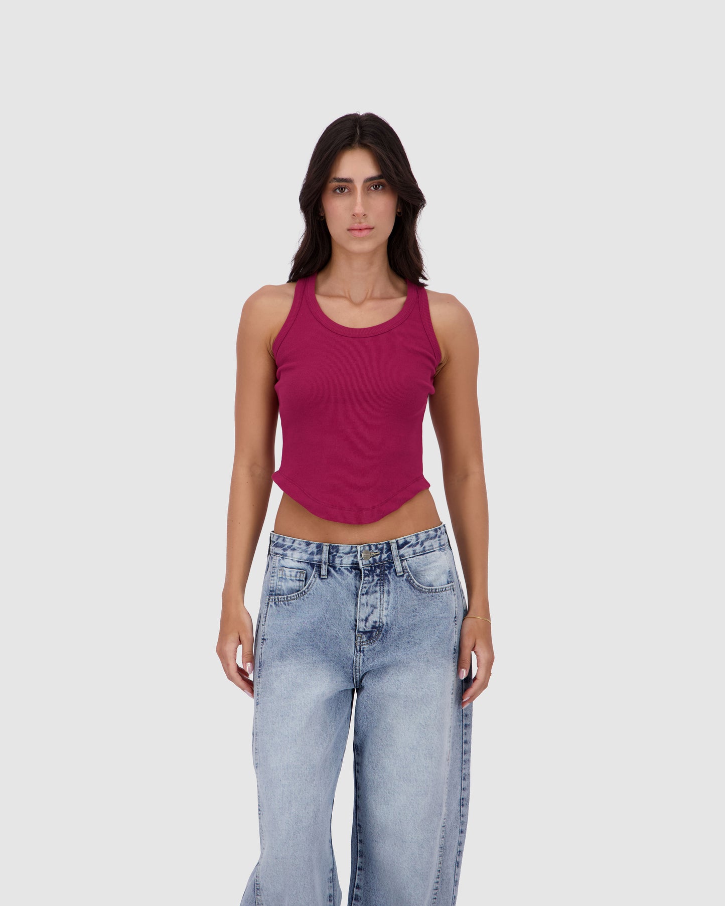 Curve Tank -Burgundy
